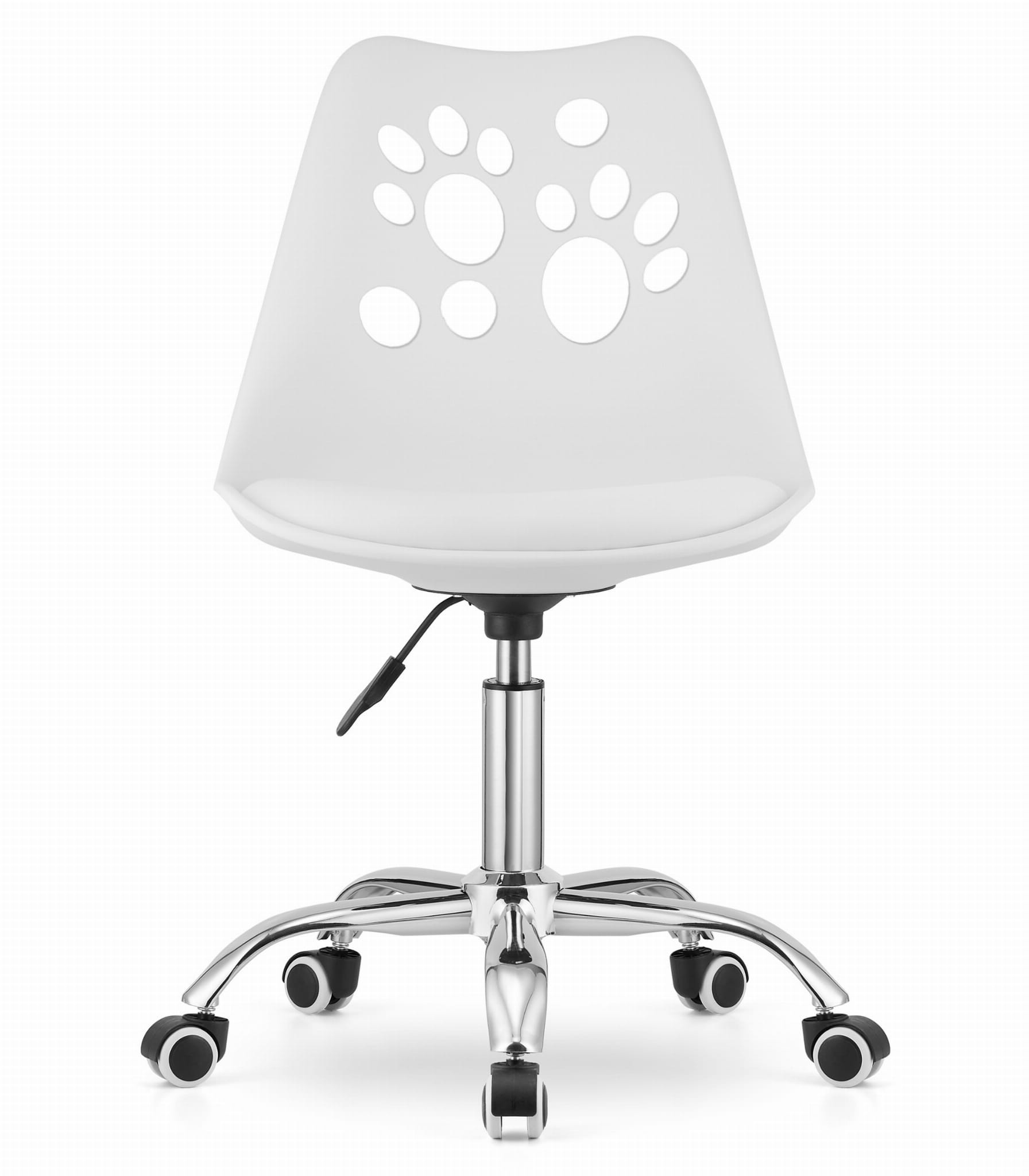Biuro kėdė pasukama, reguliuojamo aukščio, balta, 94 cm