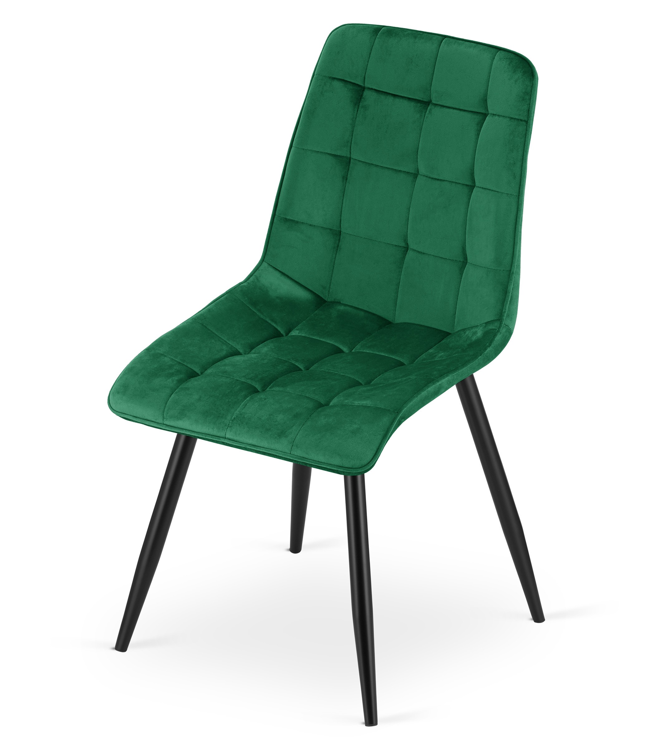 Kėdė SPLIT, žalio veliūro, juodos metalinės kojos, 49 × 60 × 88 cm, 2 vnt. 3
