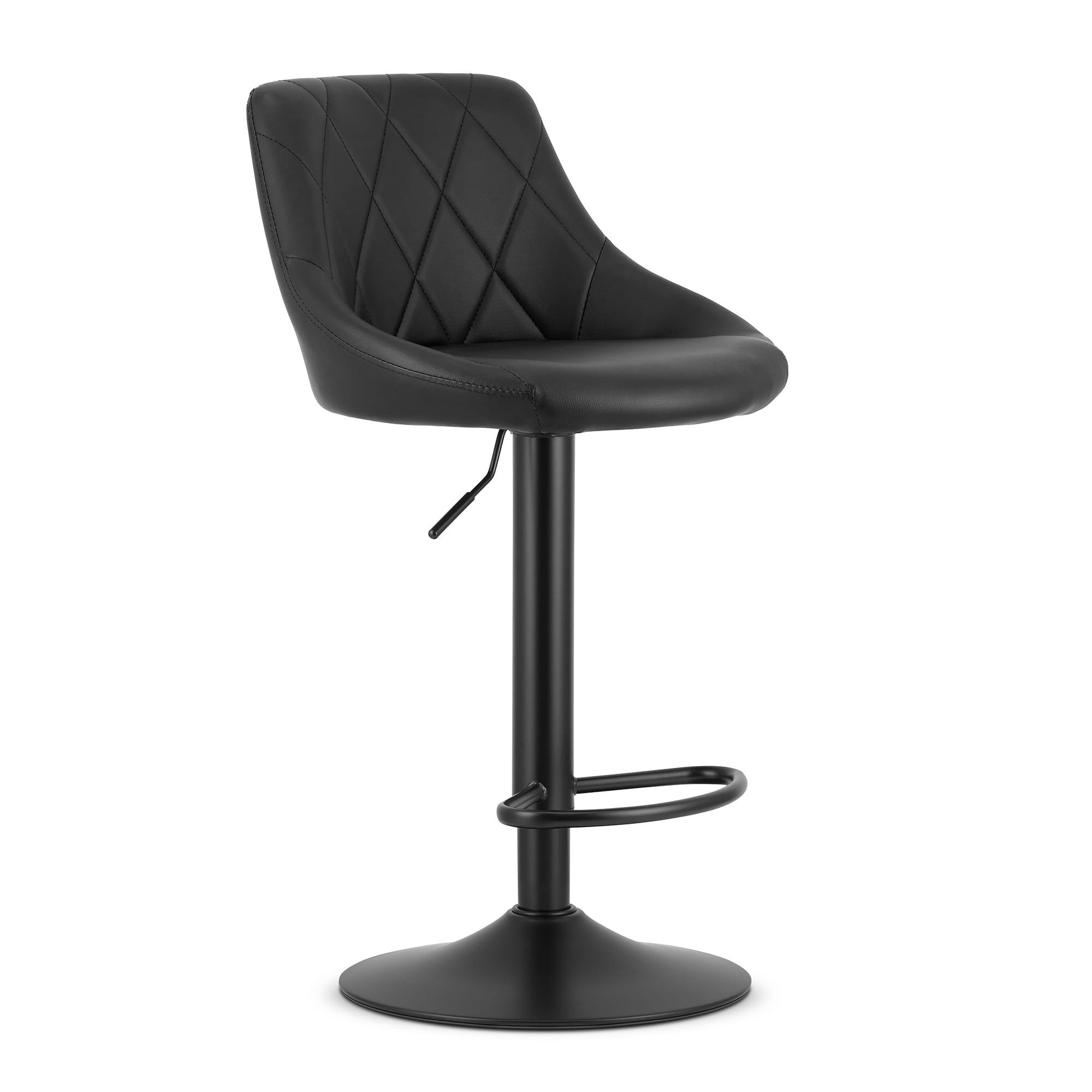 Baro kėdė KAST, reguliuojamo aukščio ir besisukanti, juoda, 85–105 cm