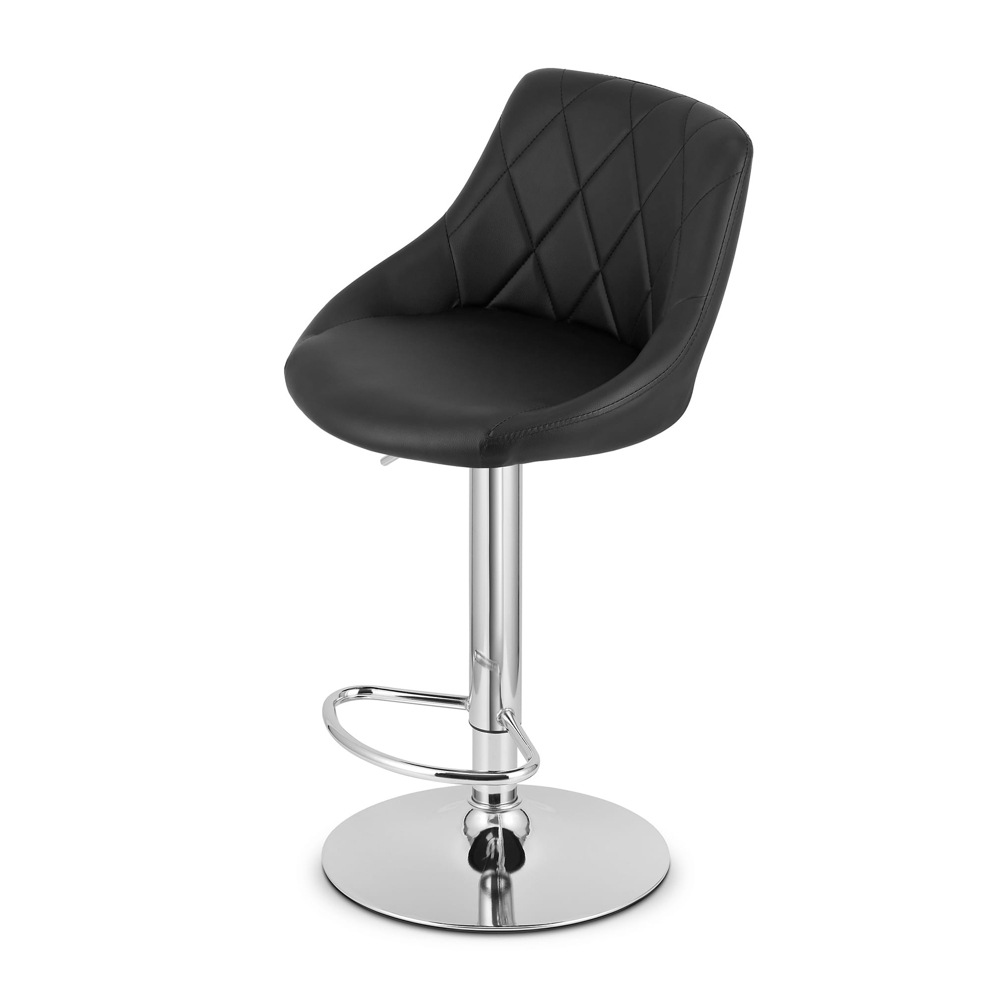 Baro kėdė reguliuojamo aukščio, sukama, juoda, 85–105 cm 3