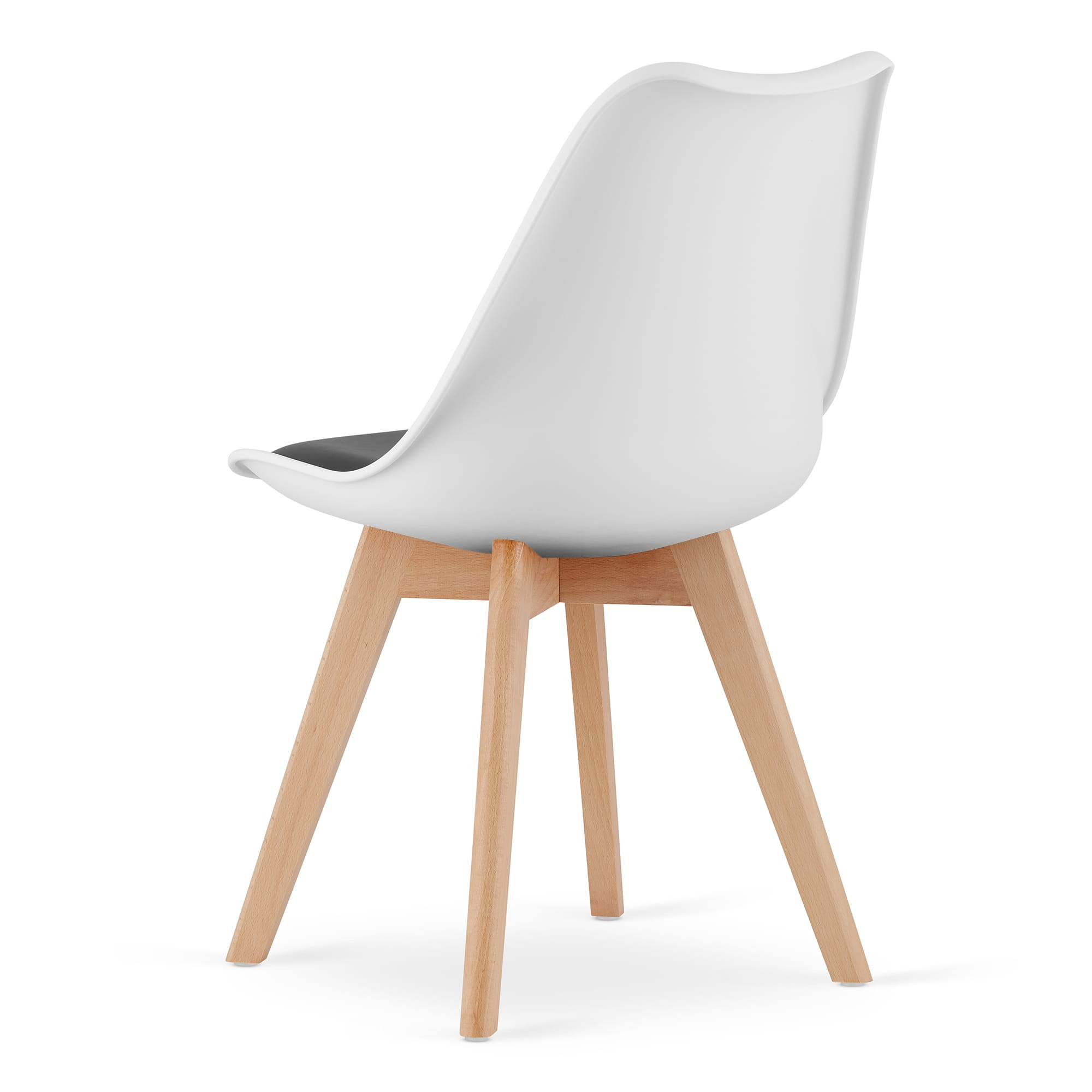 Kėdė MARK su buko kojomis, balta ir juoda, 82 cm 3