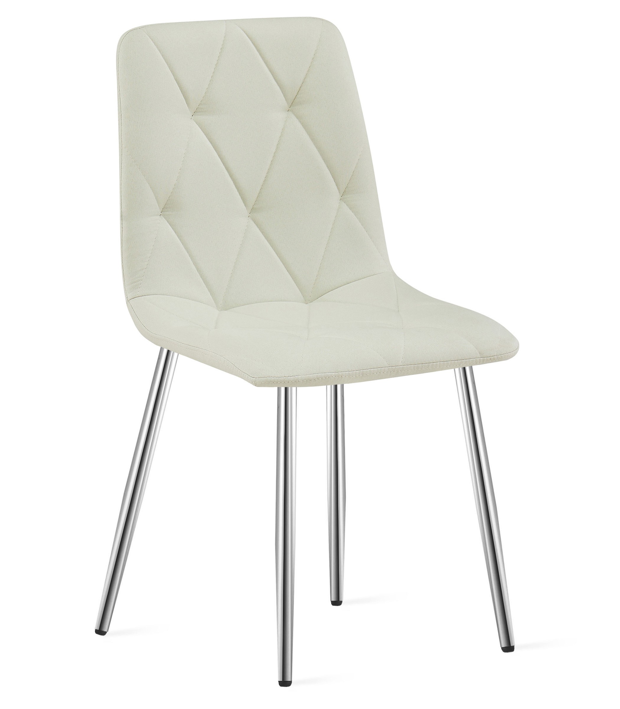 Kėdė LIBRA su chromuotomis metalinėmis kojomis, smėlio spalvos, 87 × 44 × 54,5 cm, 2 vnt.