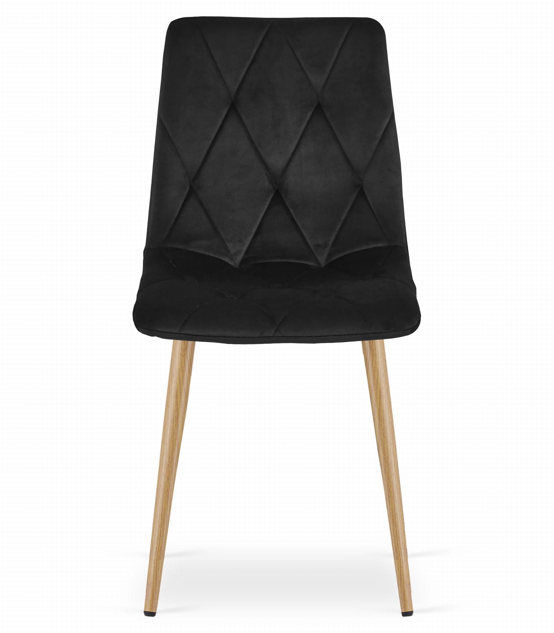 Kėdė LIBRA, veliūrinė, metalinės kojos su medžio imitacijos apdaila, juoda, 45 × 54 × 86,5 cm, 4 vnt. 2
