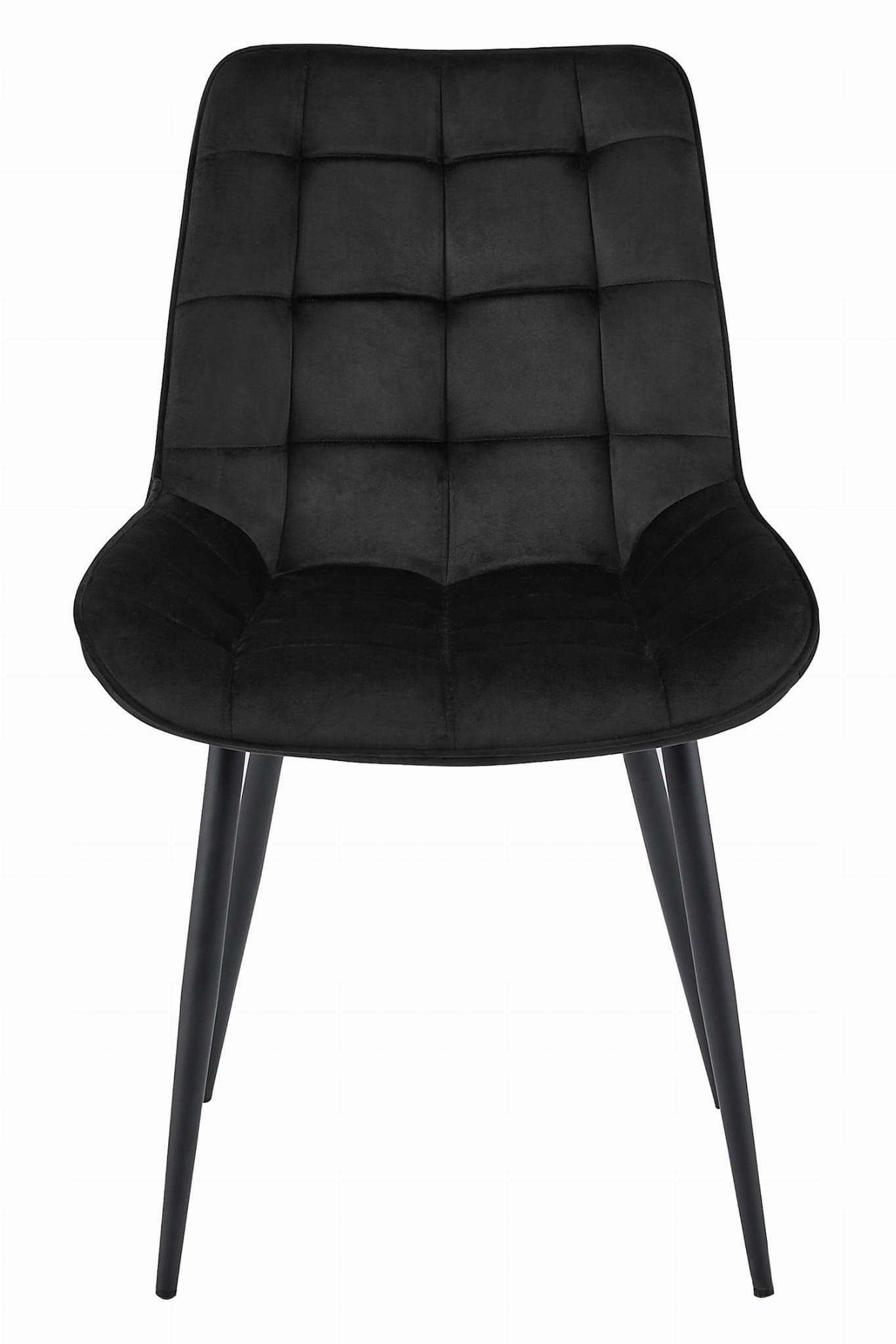 Kėdė su aksomine sėdyne ir metalinėmis kojomis, juoda, 88 × 54 × 60 cm, 4 vnt. 2