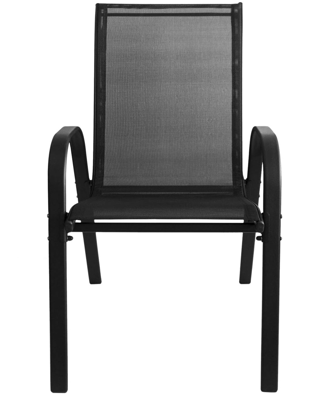 Lauko baldų komplektas su apvaliu stalu ir 4 kėdėmis, juodas, Ø 60 cm, 5 dalių 3