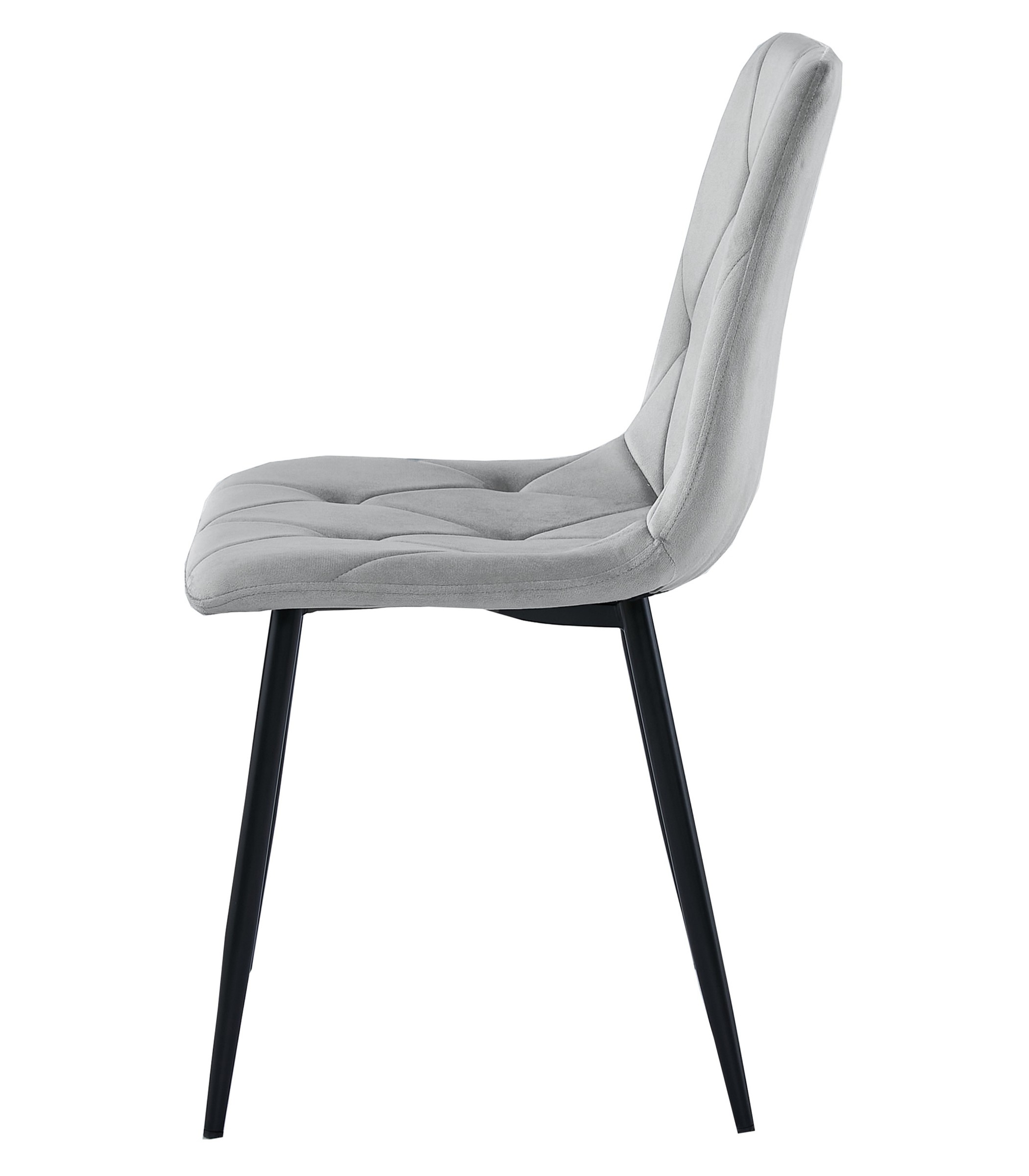 Kėdė LIBRA, aksominis audinys, juodos metalinės kojos, sidabriškai pilka, 88,5 cm, 1 vnt. 3