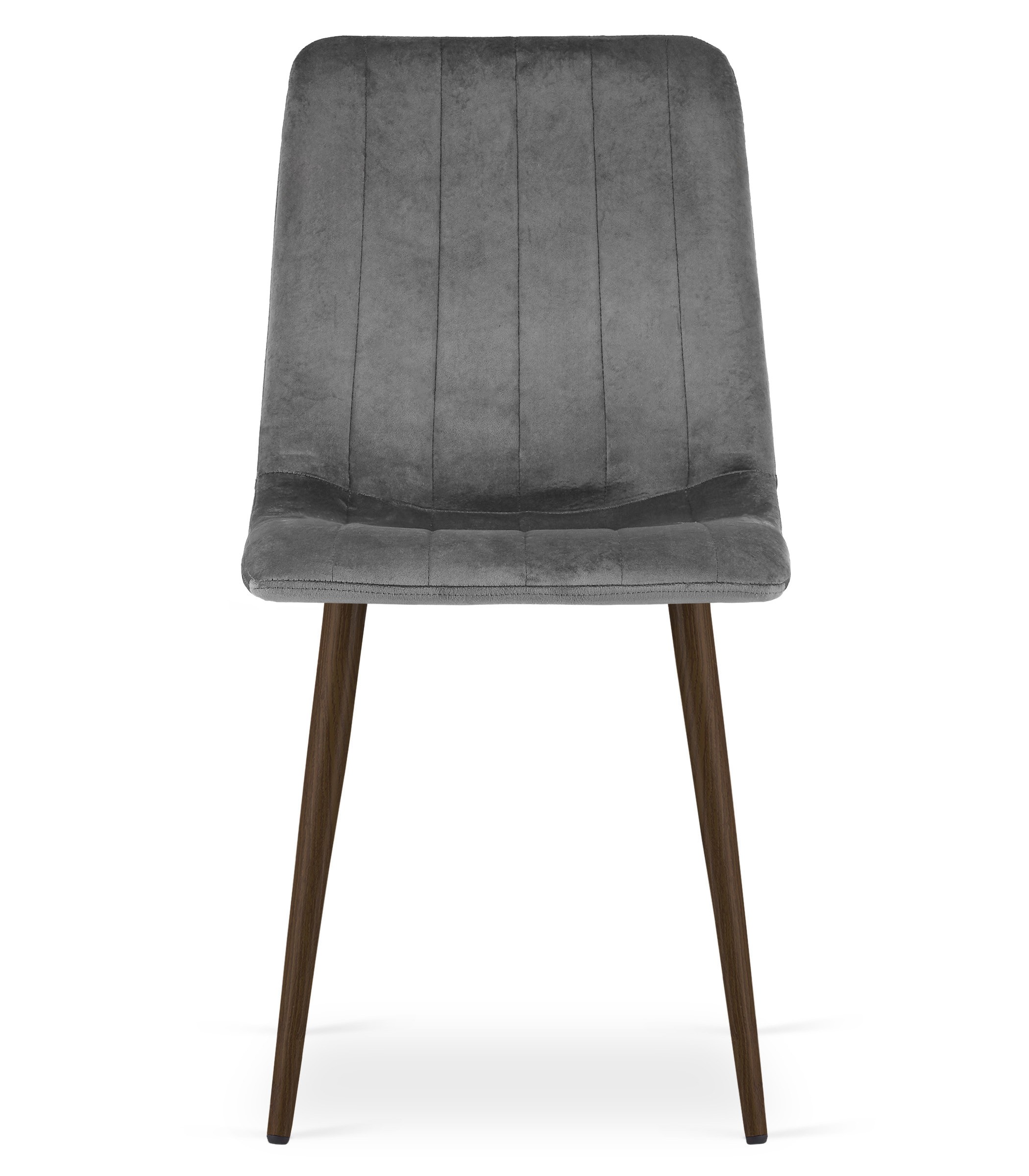 Kėdė su aksominiu apmušalu, tamsiai pilka, 86 cm 2