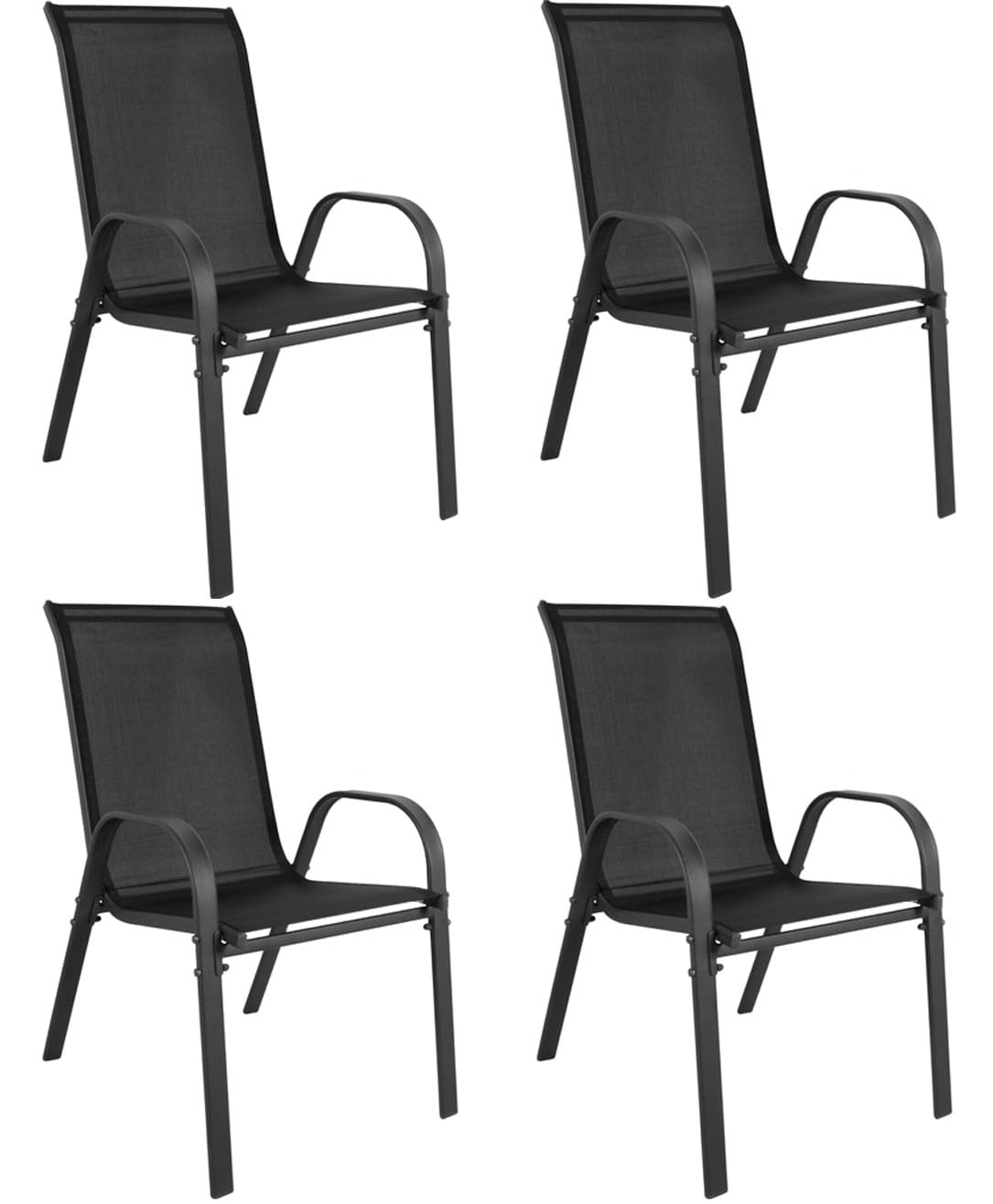 Lauko kėdė SOFIA, juoda, 91 cm, 4 vnt.