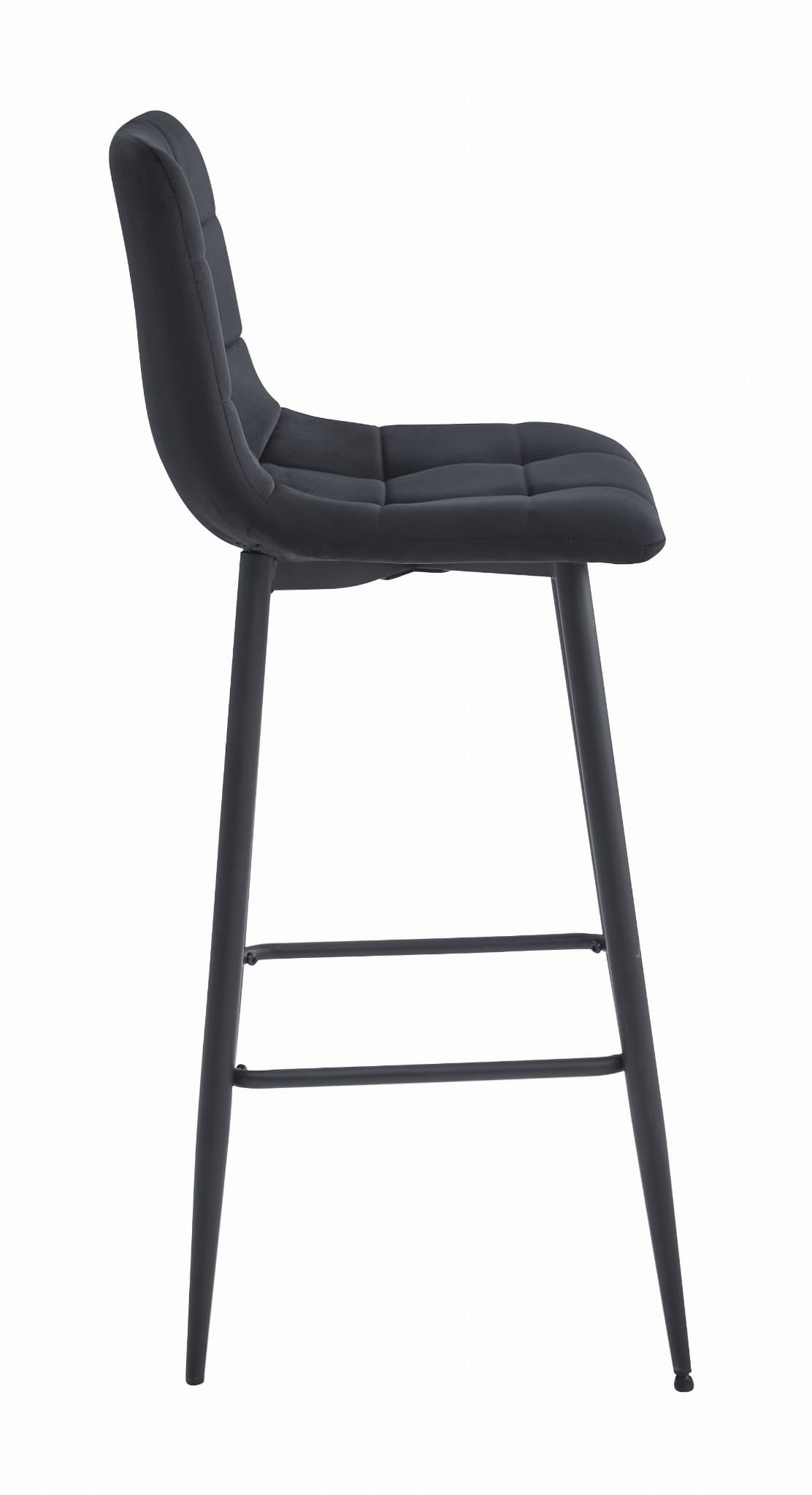 Baro kėdės su aksominėmis sėdynėmis, juodos, 104 cm, 2 vnt. 2