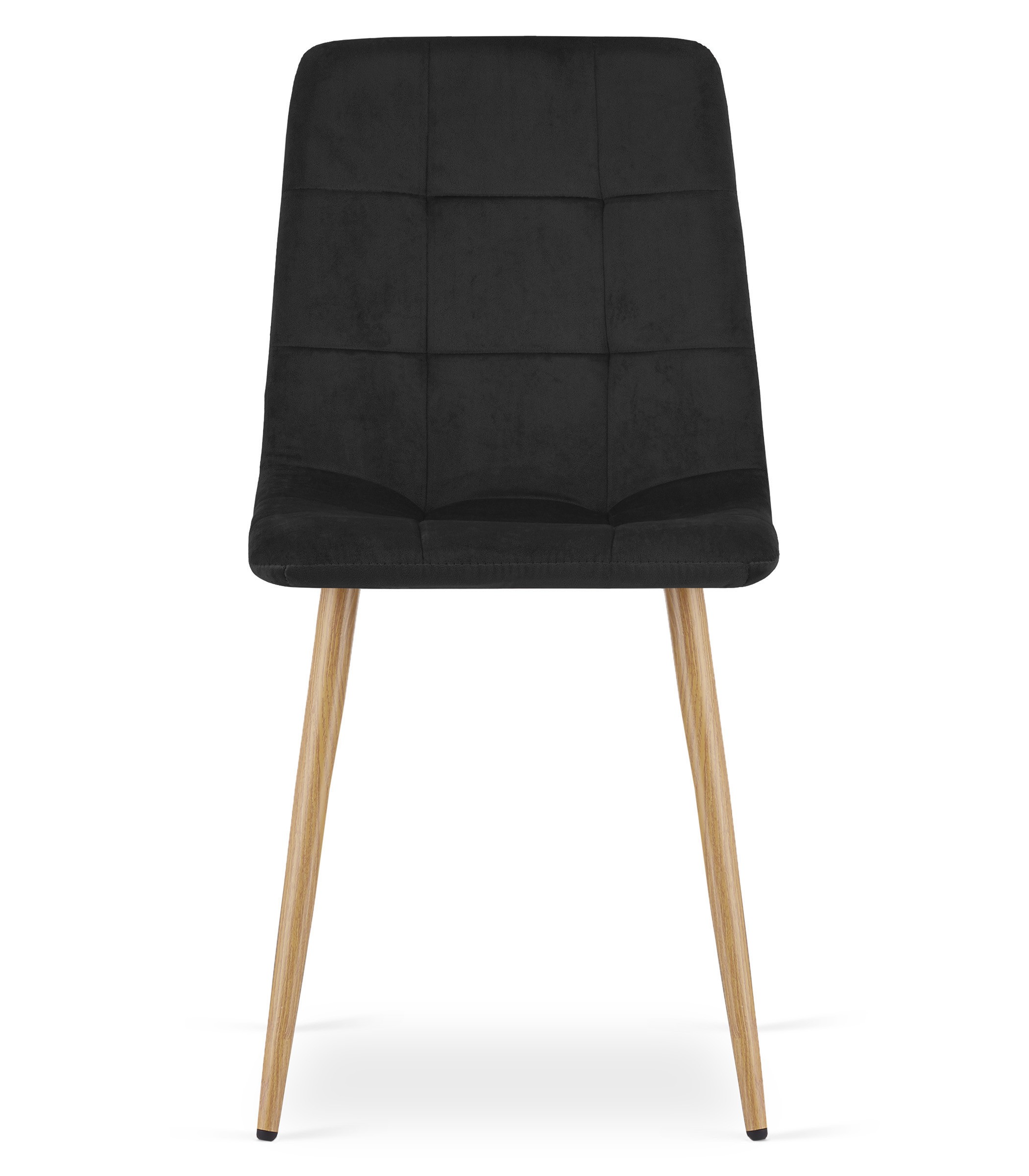 Vidaus kėdė su veliūriniu apmušalu, juoda, 87 cm, 3 vnt. 2