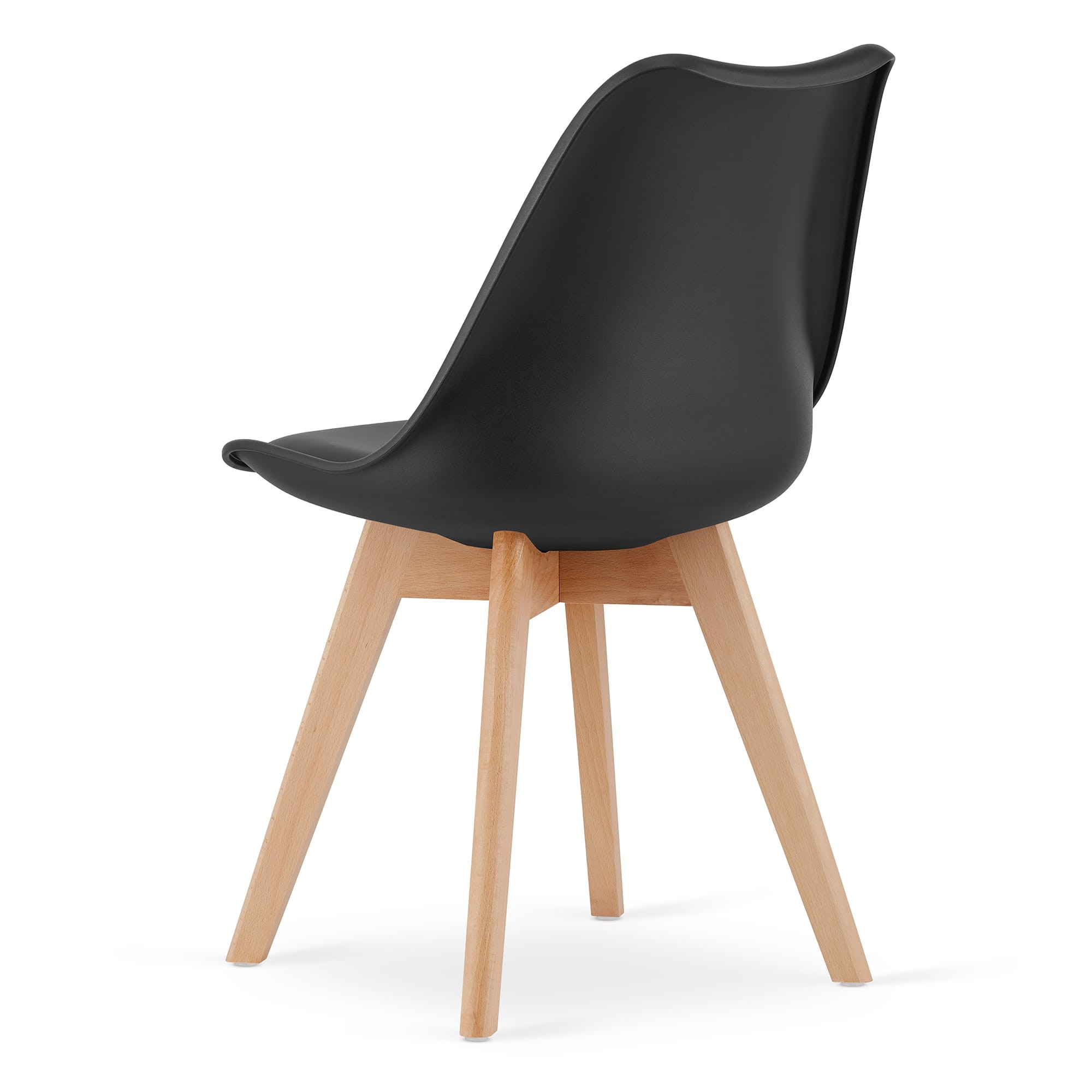 Kėdė MARK su buko medienos kojomis, juoda, 82 × 49 cm 3