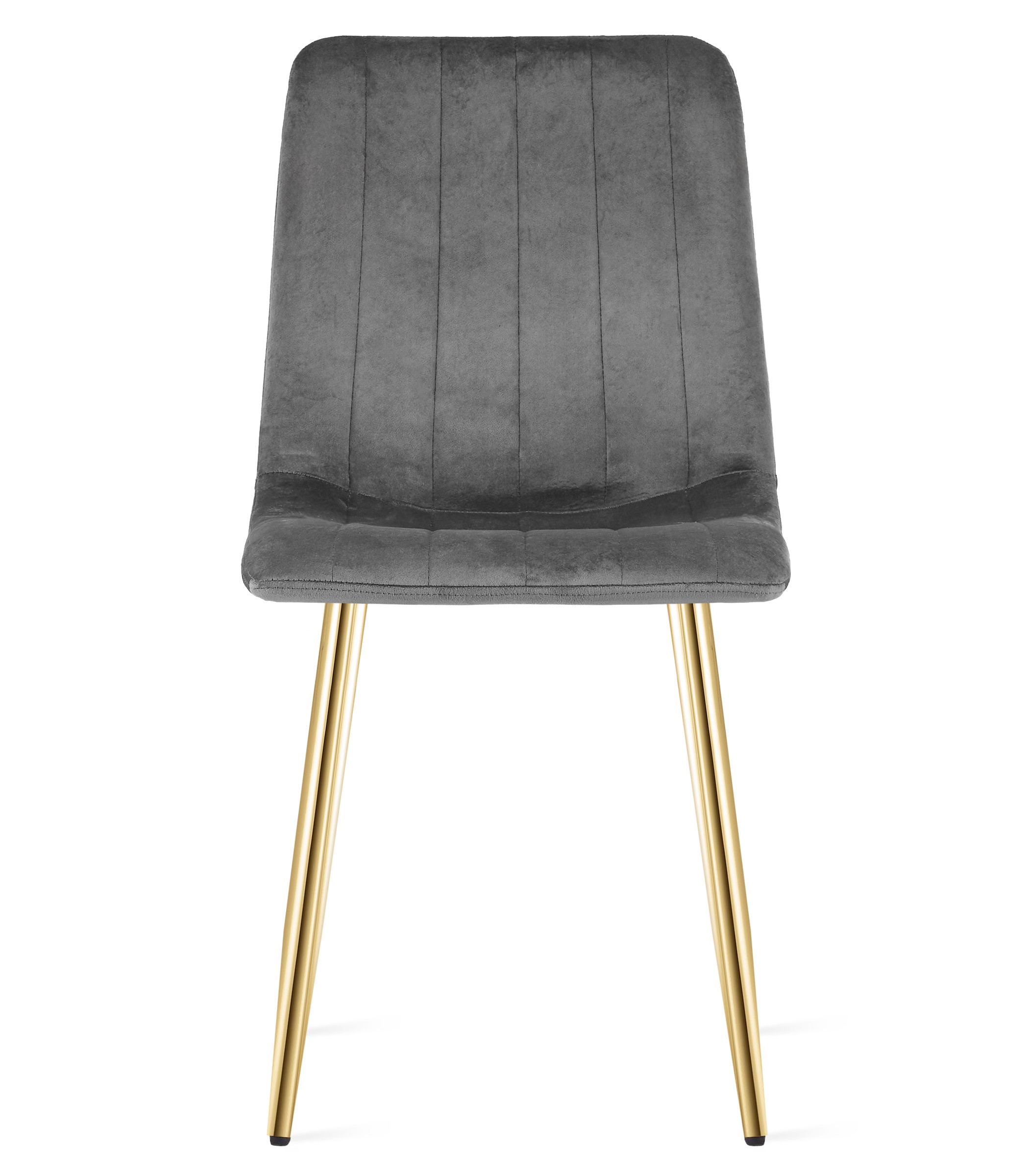 Kėdė su aksominiu apmušalu, tamsiai pilka, 86 cm 2