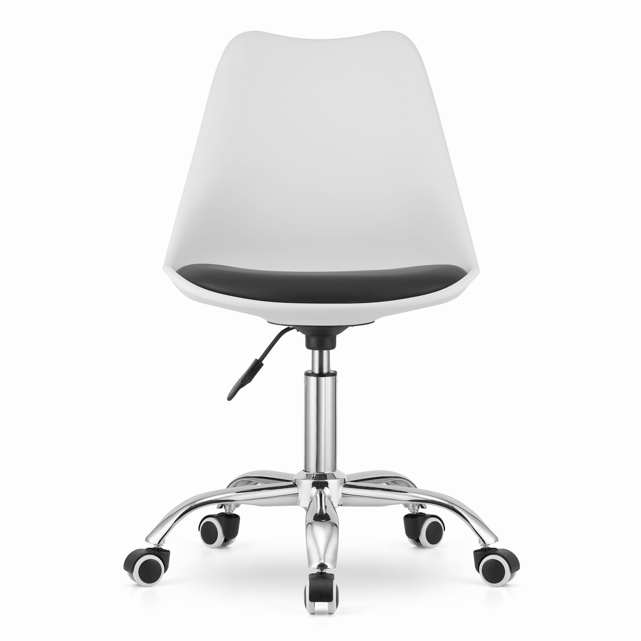 Biuro kėdė ALBA, sukamoji, reguliuojamo aukščio, balta–juoda, 94 cm