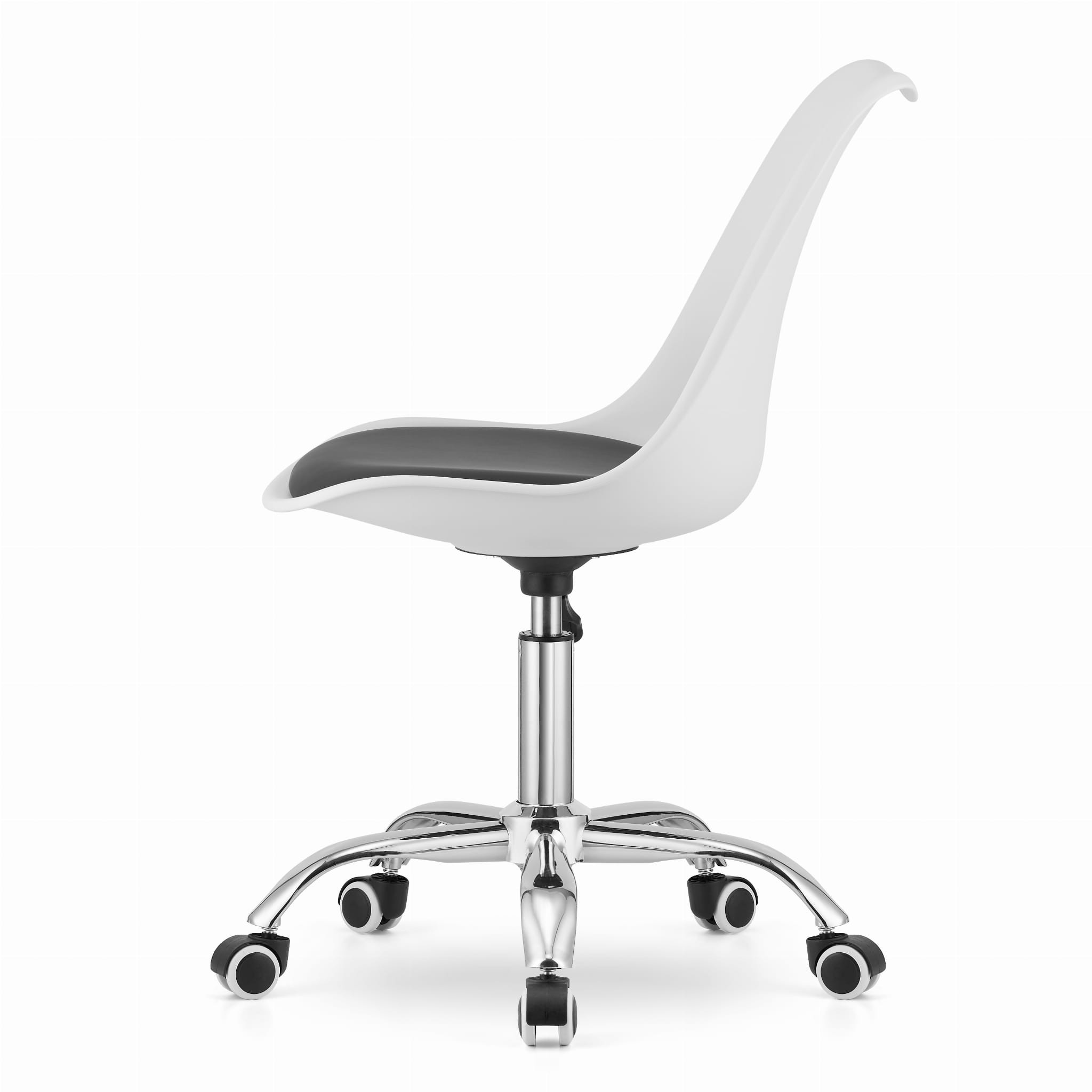 Biuro kėdė ALBA, sukamoji, reguliuojamo aukščio, balta–juoda, 94 cm 2
