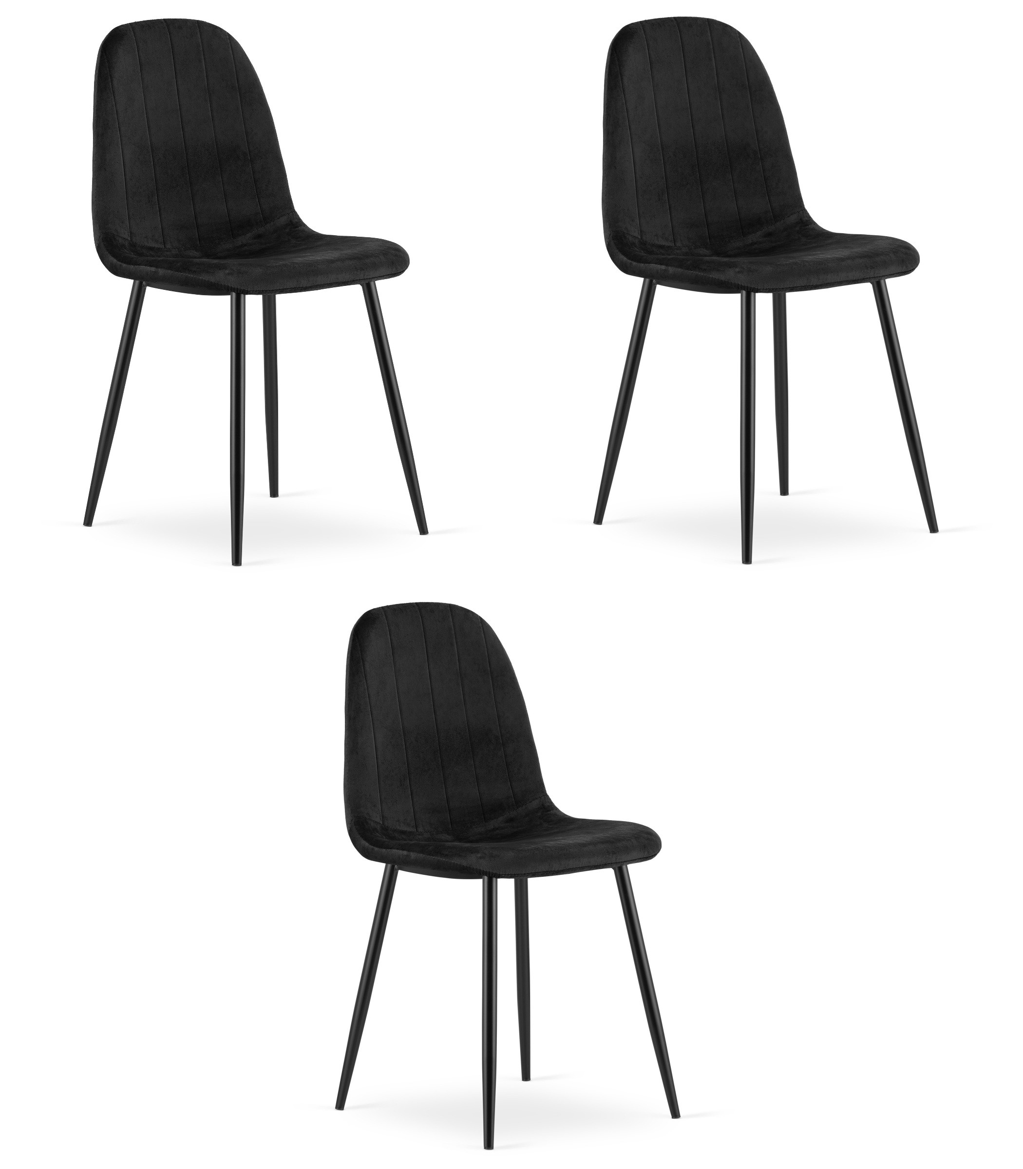 Kėdė PADVA, juoda, 87 × 44,5 × 53 cm, 3 vnt.