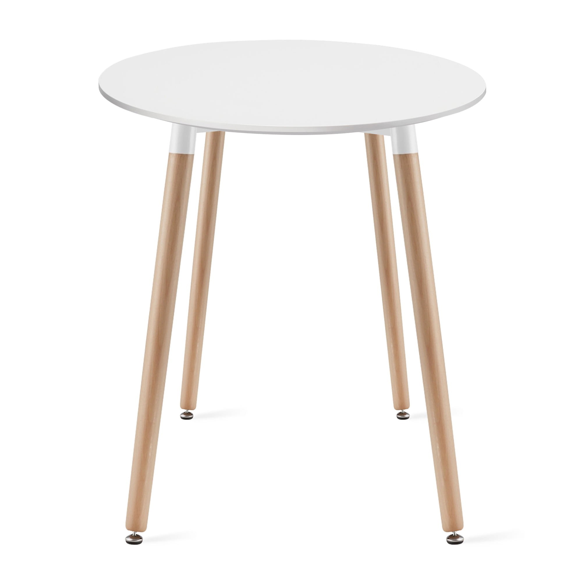Stalas KAMI apvalus MDF stalviršis, baltas, Ø 60 cm, 74 cm