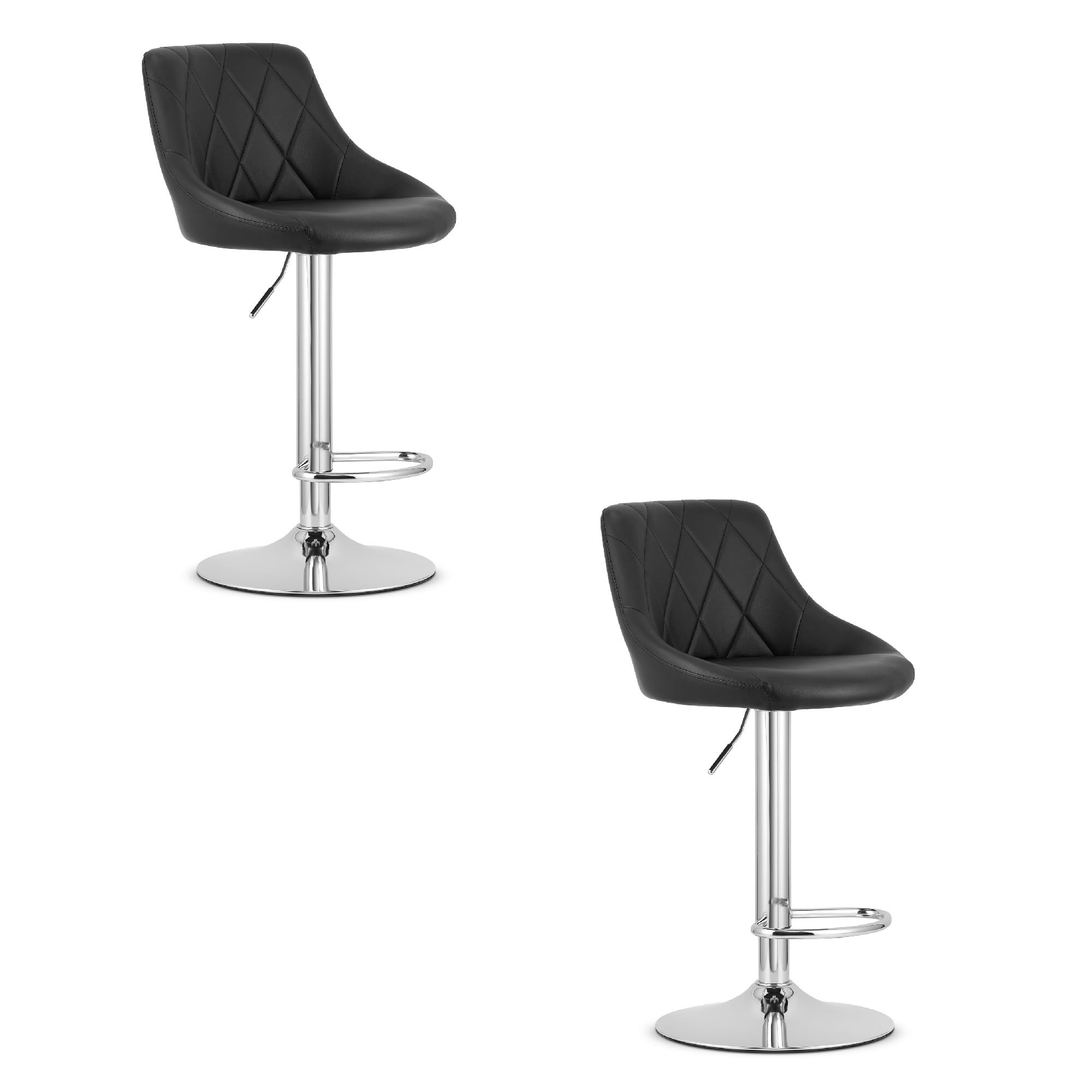 Sukamosios baro kėdės KAST su reguliuojamu aukščiu, juodos, 85–105 cm, 2 vnt.