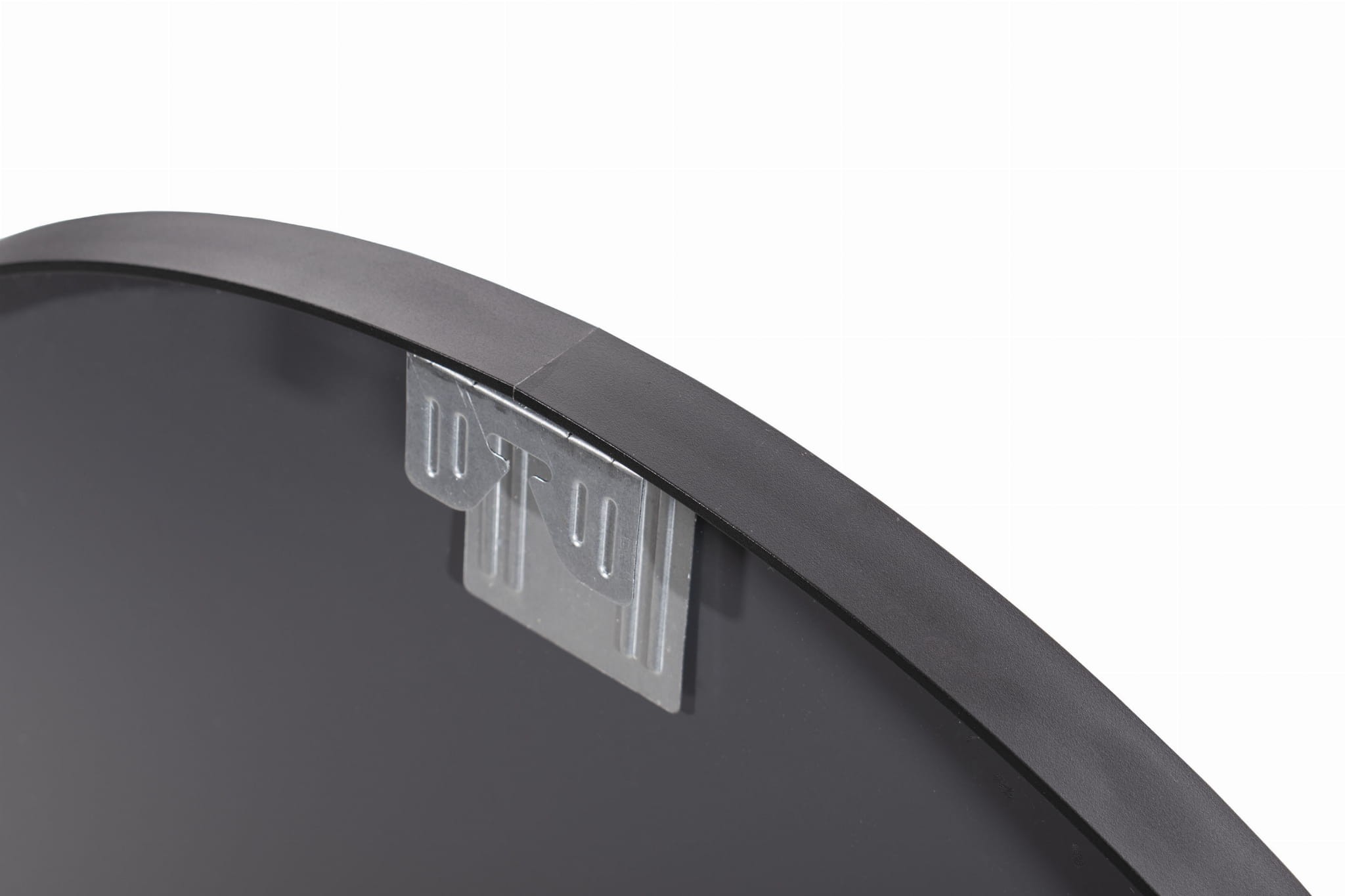 Apvalus veidrodis su juodu metaliniu rėmu, Ø 70 cm 3