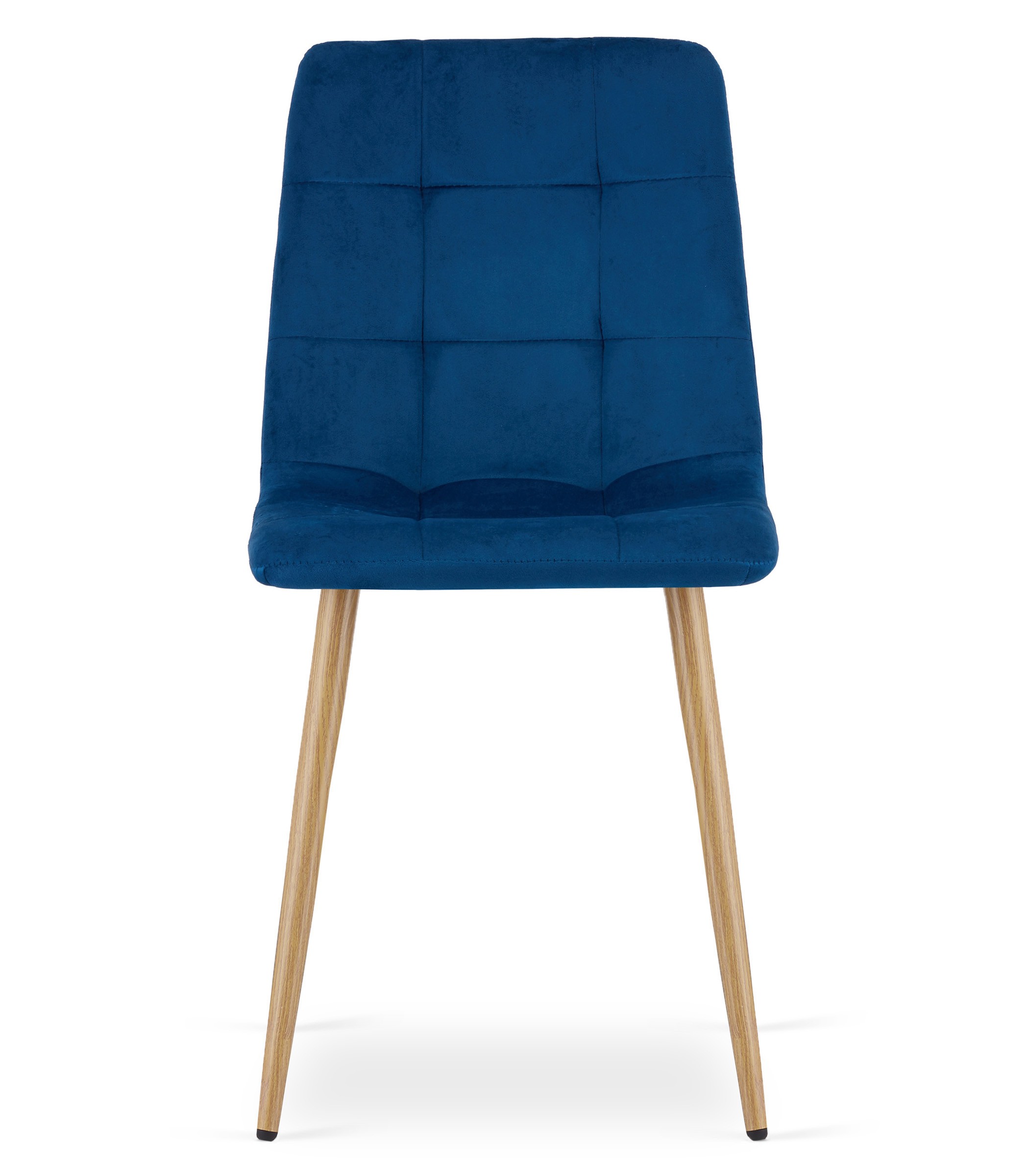 Kėdžių rinkinys KARA, aksominis apmušalas, medienos imitacijos kojos, tamsiai mėlynas, 87 × 44,5 × 50,5 cm, 3 vnt. 2