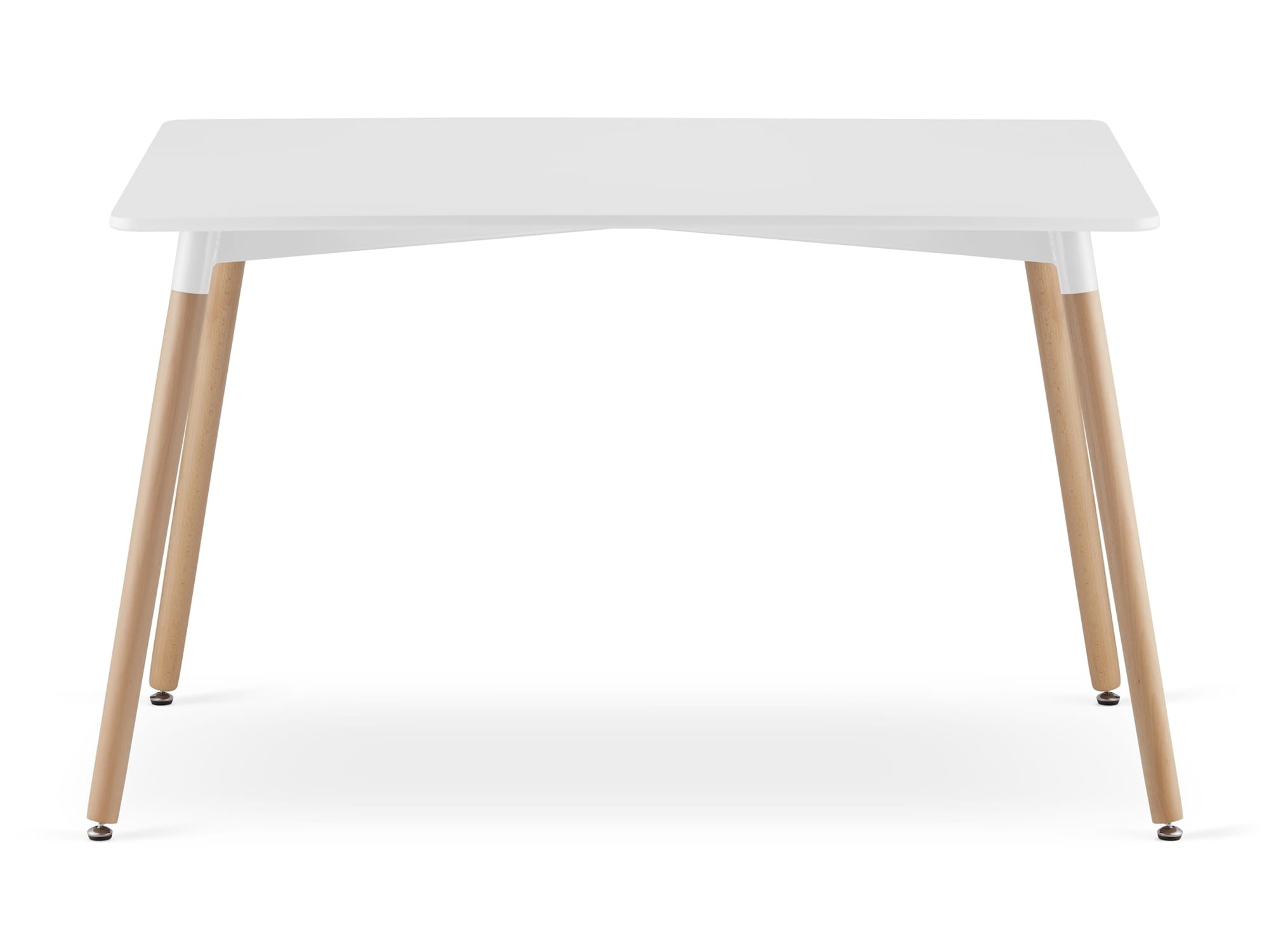 Stalas ADRIA su buko medienos kojomis, baltas, 120 × 80 × 75 cm 3