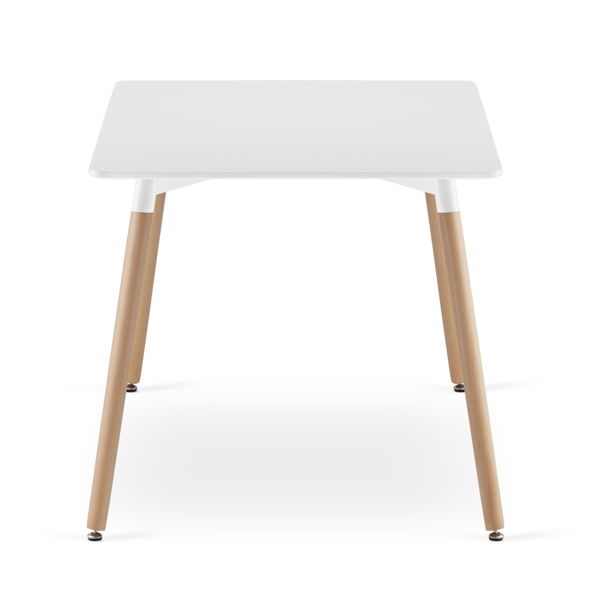 Stalas ADRIA su buko medienos kojomis, baltas, 120 × 80 × 75 cm 2