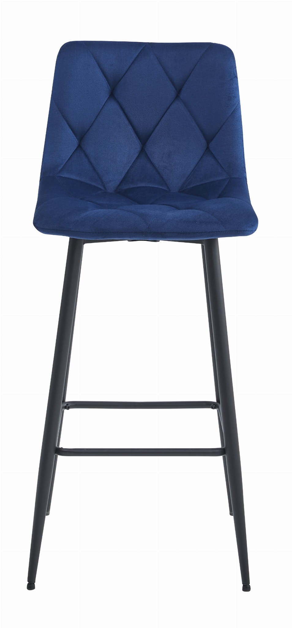 Baro kėdė su aksomine sėdyne, tamsiai mėlyna, 104 cm, 3 vnt. 2