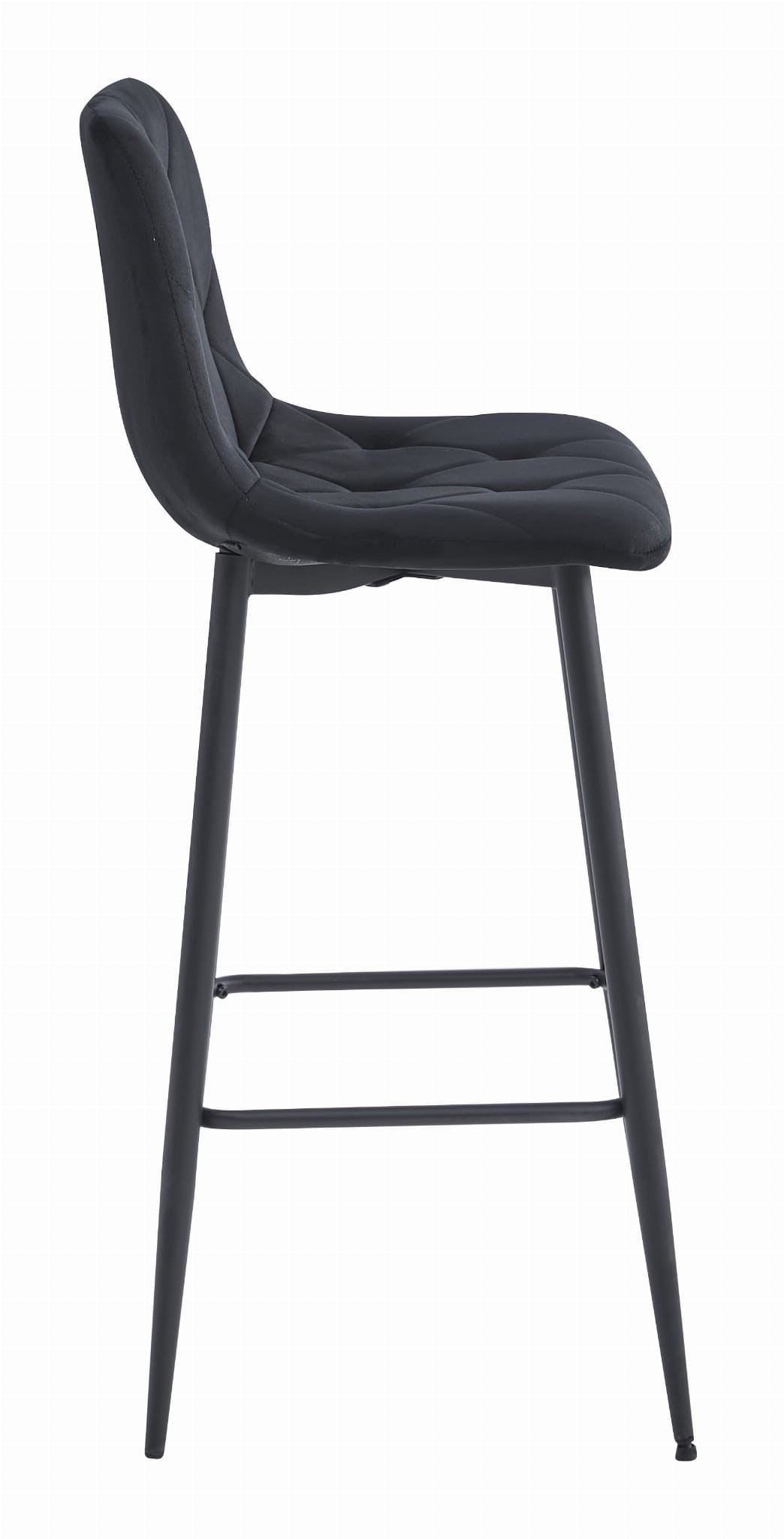 Baro kėdžių komplektas su aksominėmis sėdynėmis, juodas, 104 cm, 3 vnt. 3