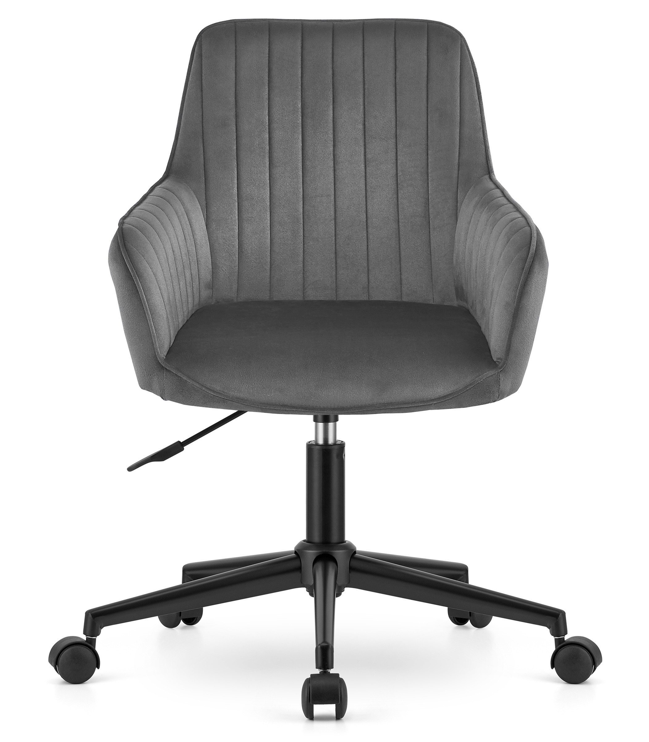 Biuro kėdė  su reguliuojamu aukščiu, tamsiai pilka, 80–89 cm