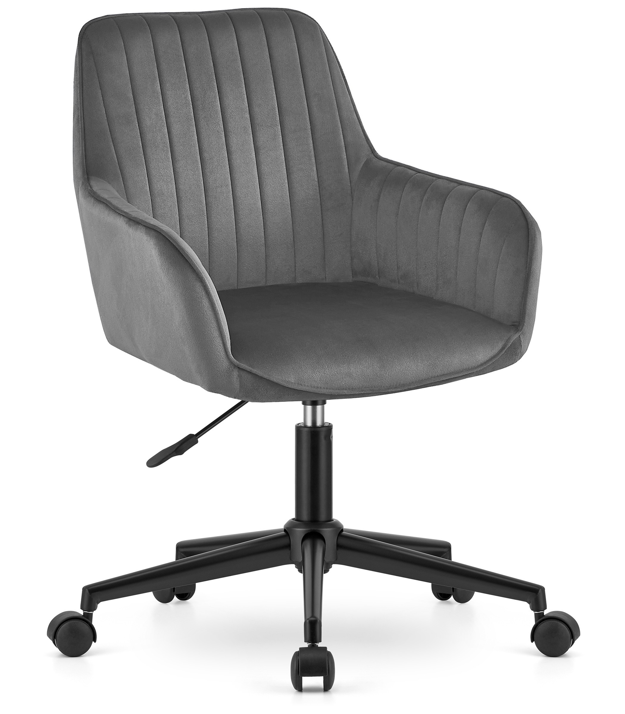 Biuro kėdė  su reguliuojamu aukščiu, tamsiai pilka, 80–89 cm
