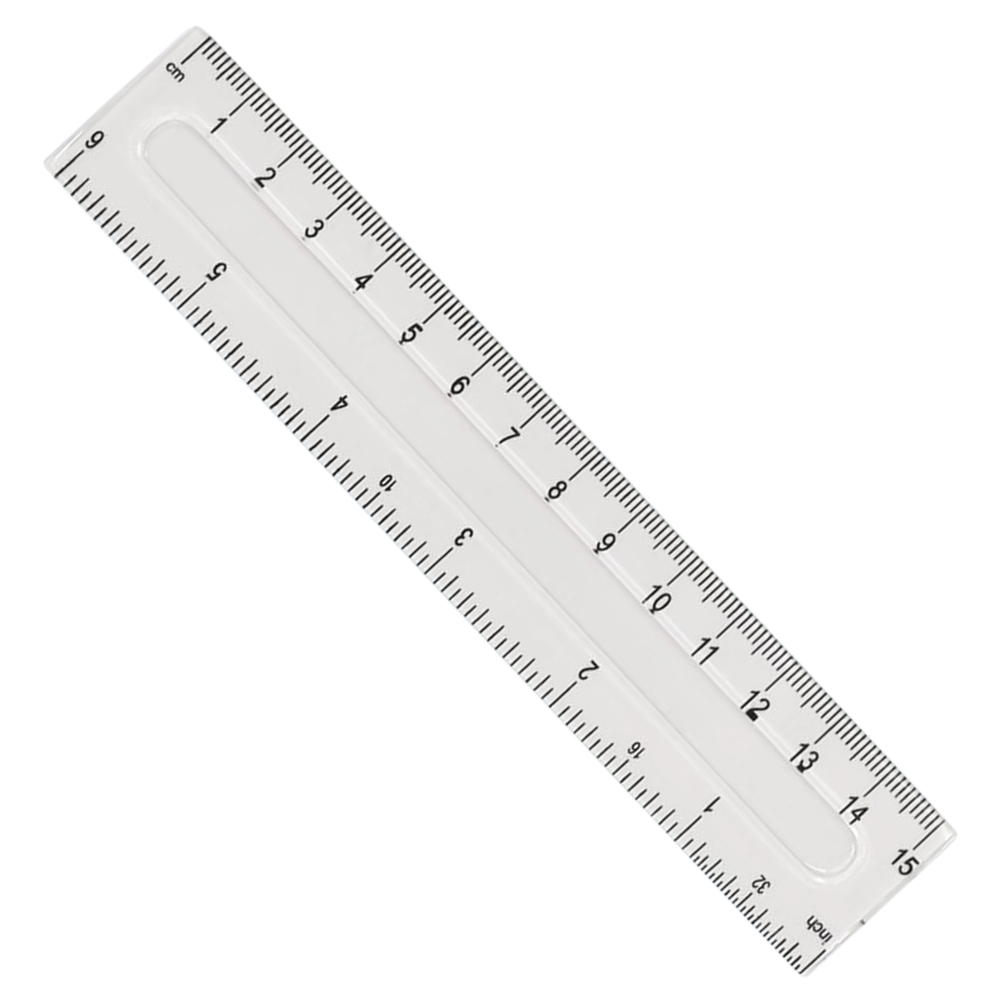 Plastikinė liniuotė GRAND, 15 cm