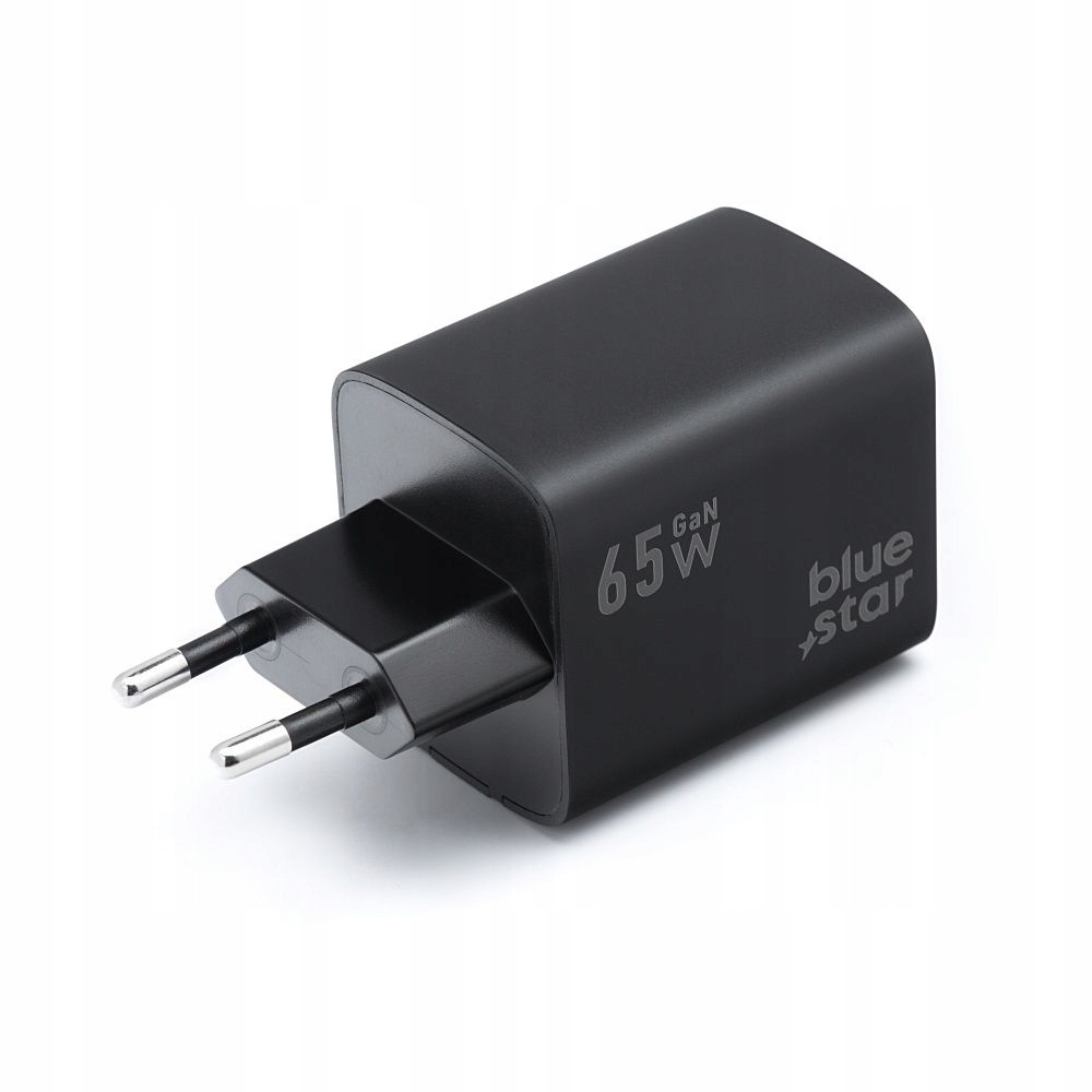 Blue star travel charger gan 4a 65w 2 x type c + usb a pd qc4.0 vt-43 black