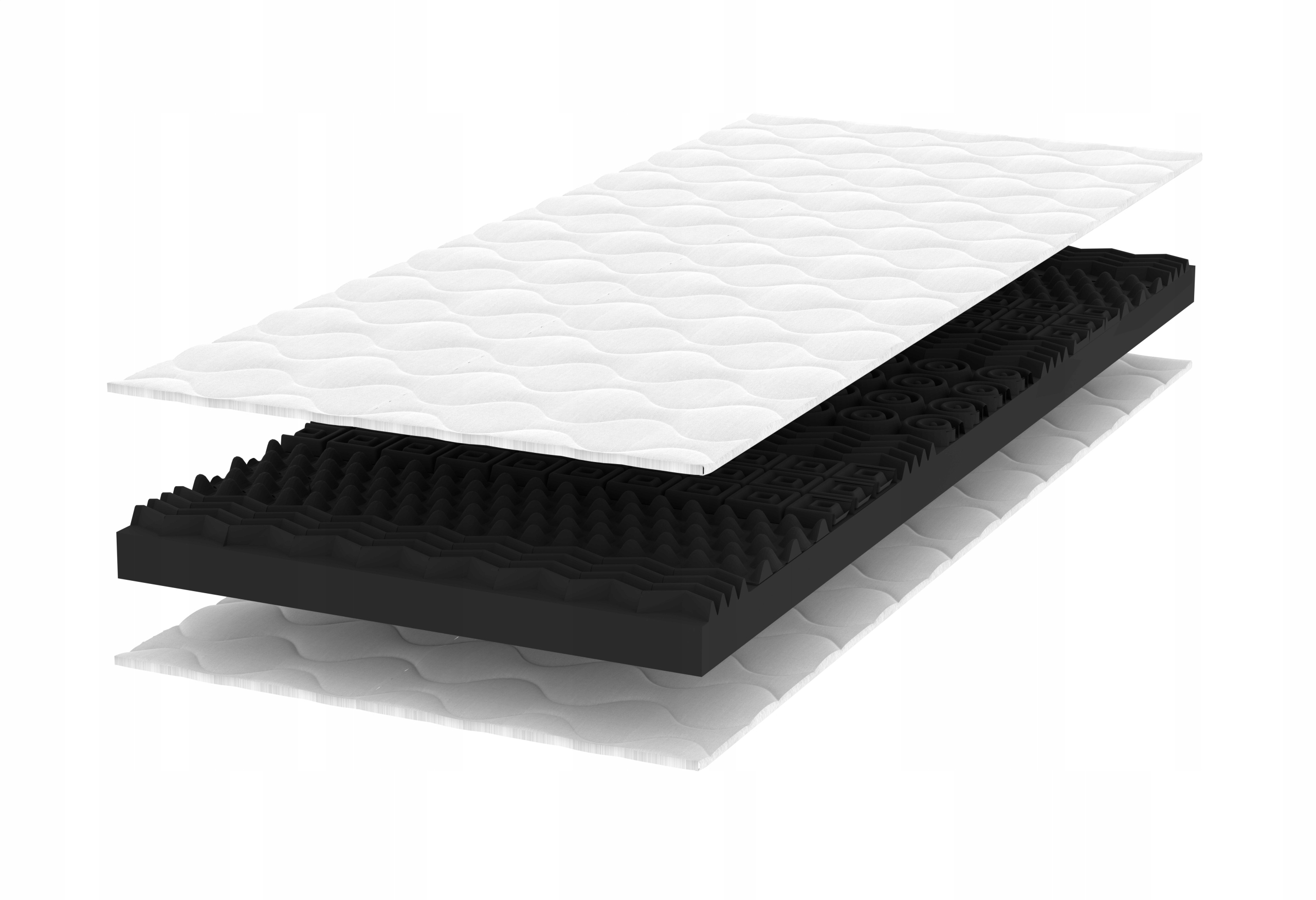 Antčiužinis 90x200 masažinis 7cm sophie black
