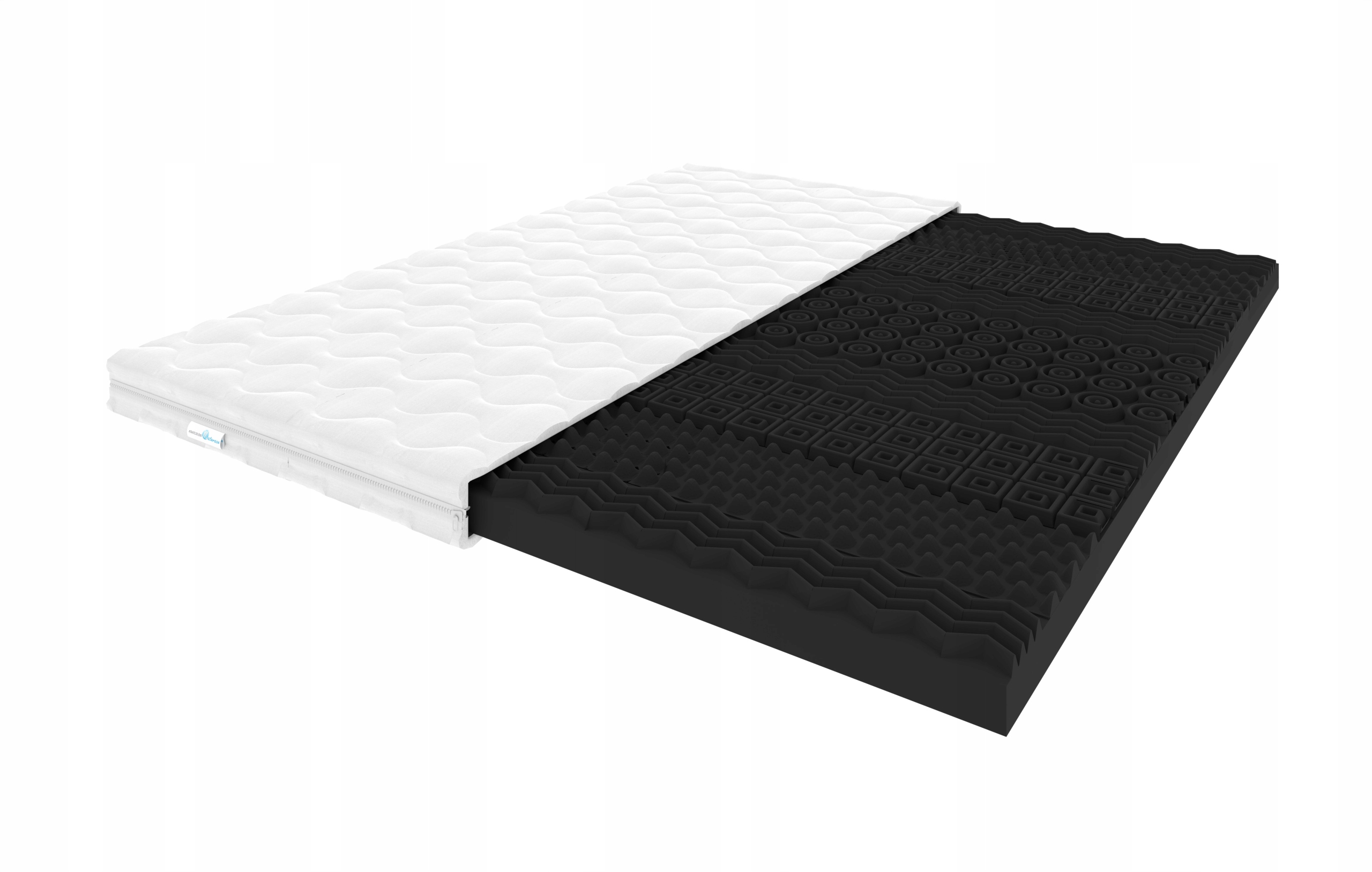 Antčiužinis 90x200 masažinis 7cm sophie black