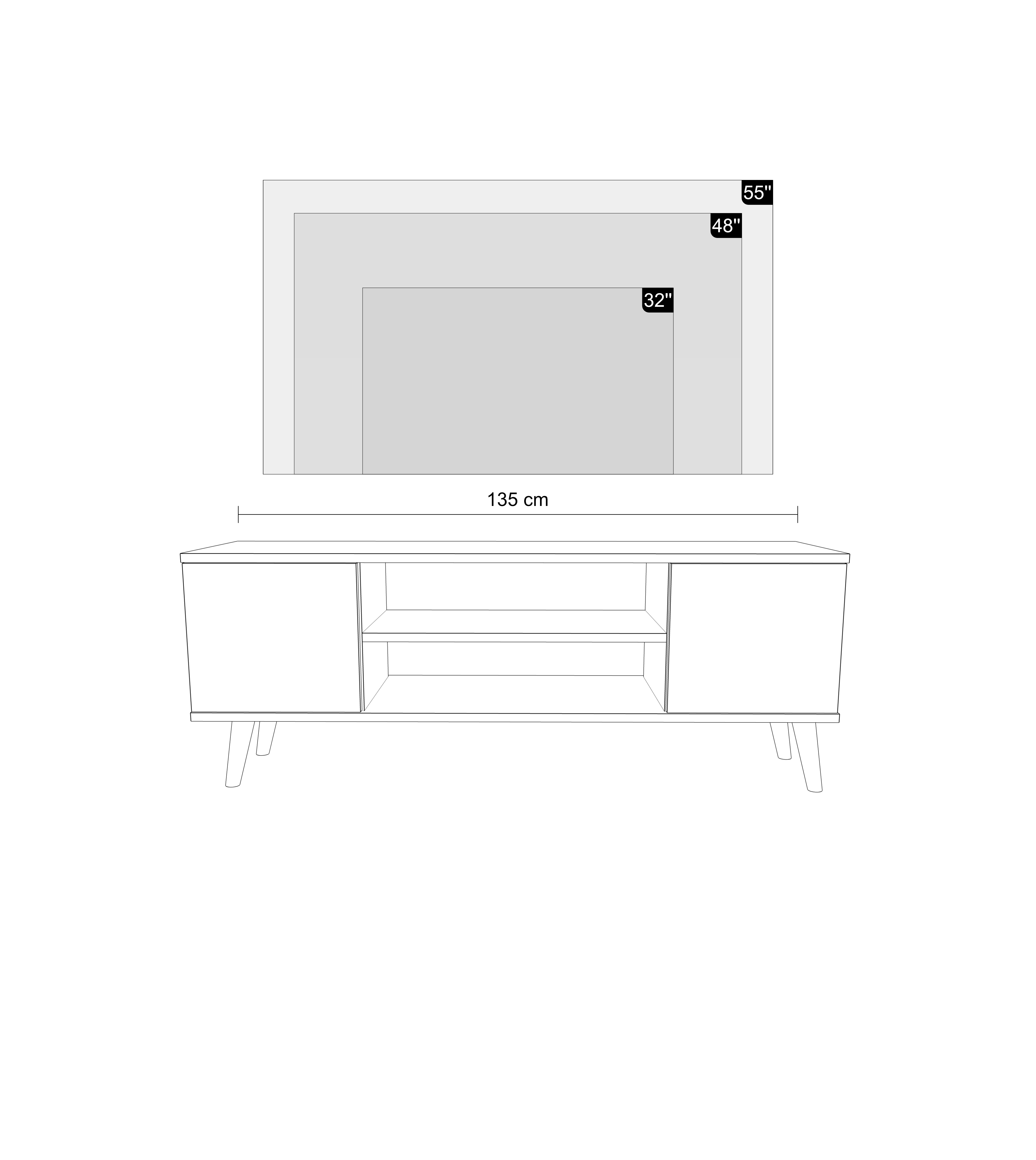 TV spintelė 155 cm 3