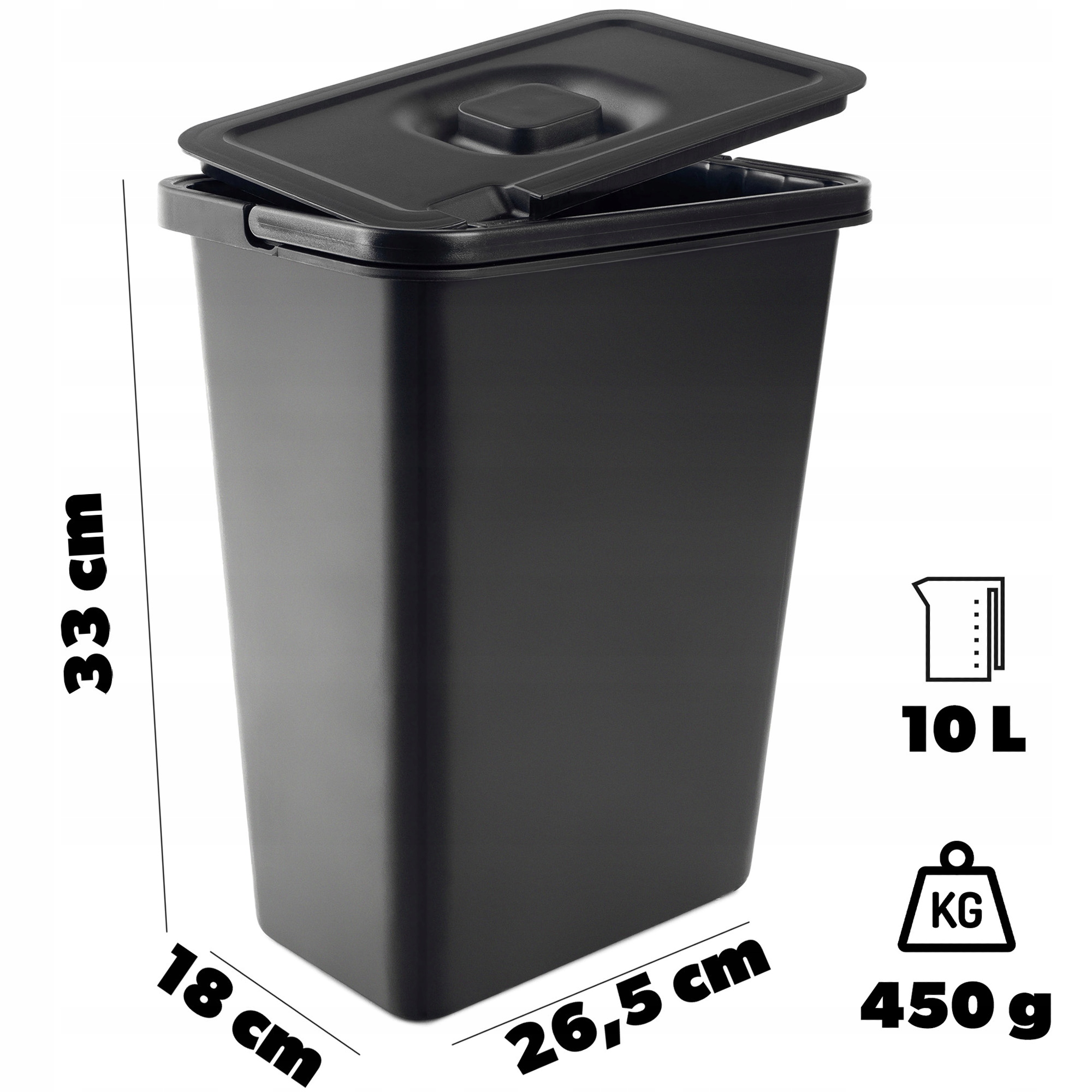 Atliekų rūšiavimo dėžė, 10 l