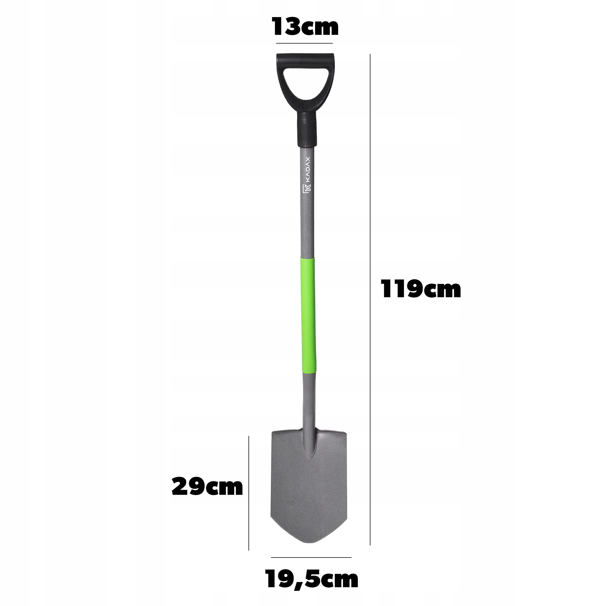 Kadax kastuvas kastuvas Sharp 119cm metalinis sodo kastuvas Ergo antgalis