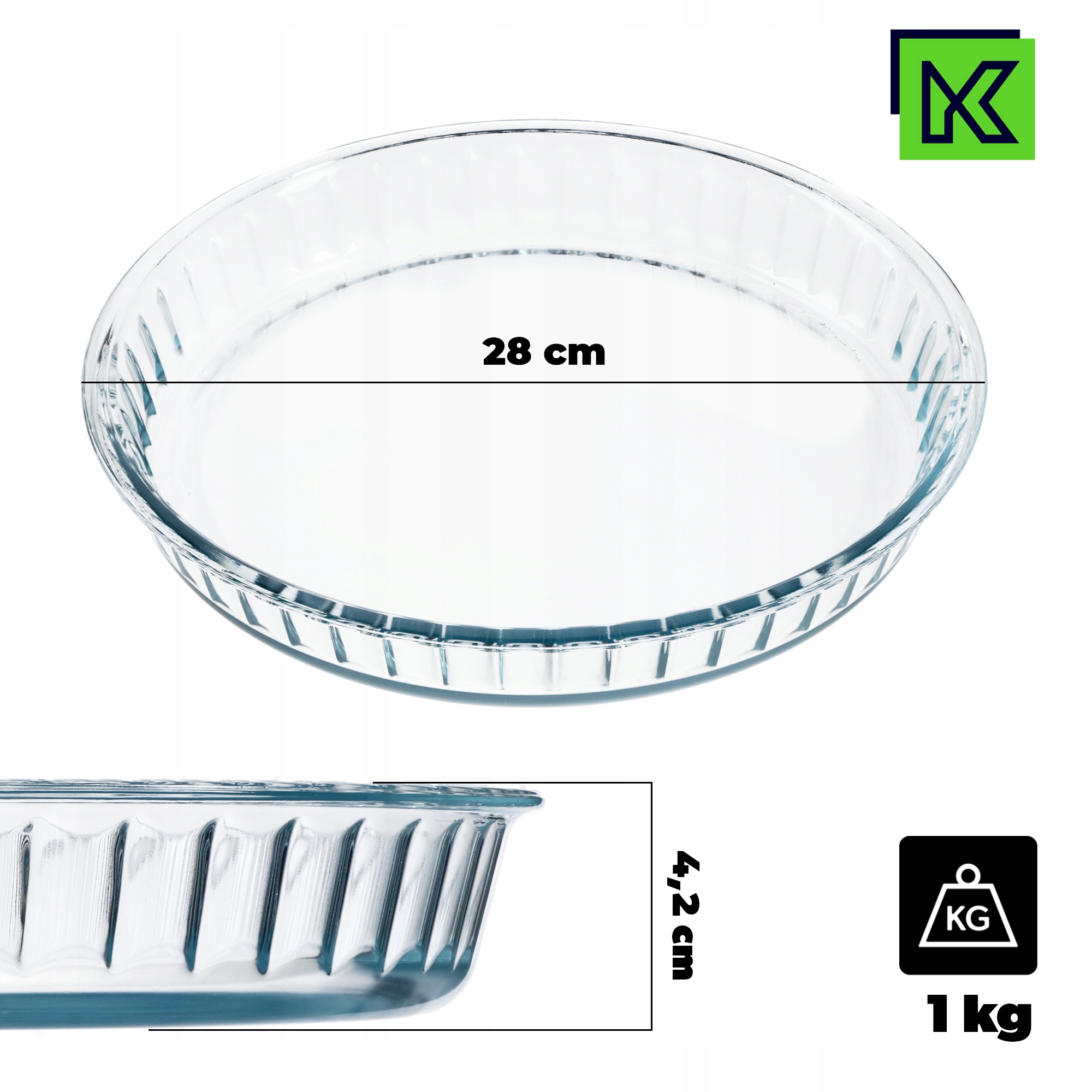 Karščiui atspari picos torto forma, 27 cm
