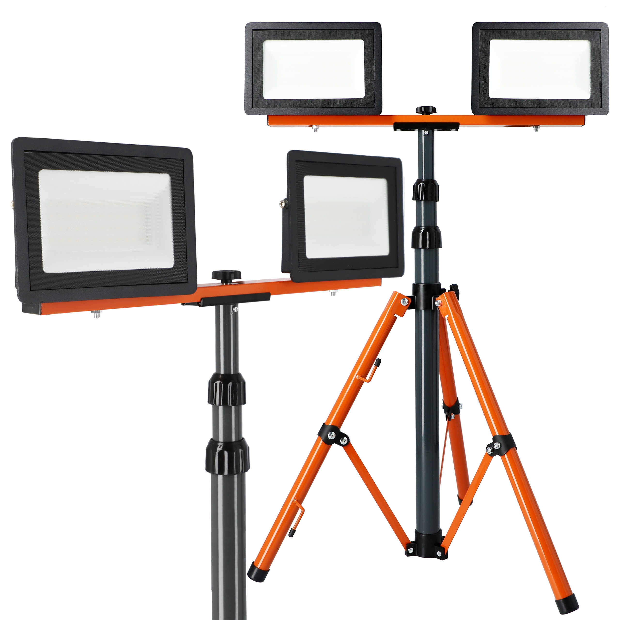Led halogeninė statybų darbo lampa su stovu, 100w, 9000 lm