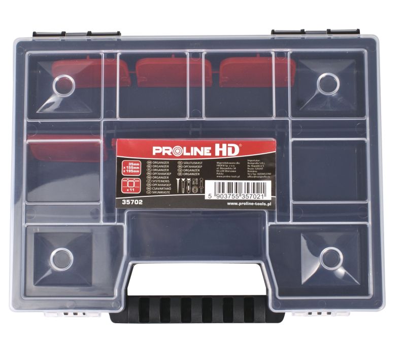 Įrankių dėžė Proline Organizer, 11 skyrių