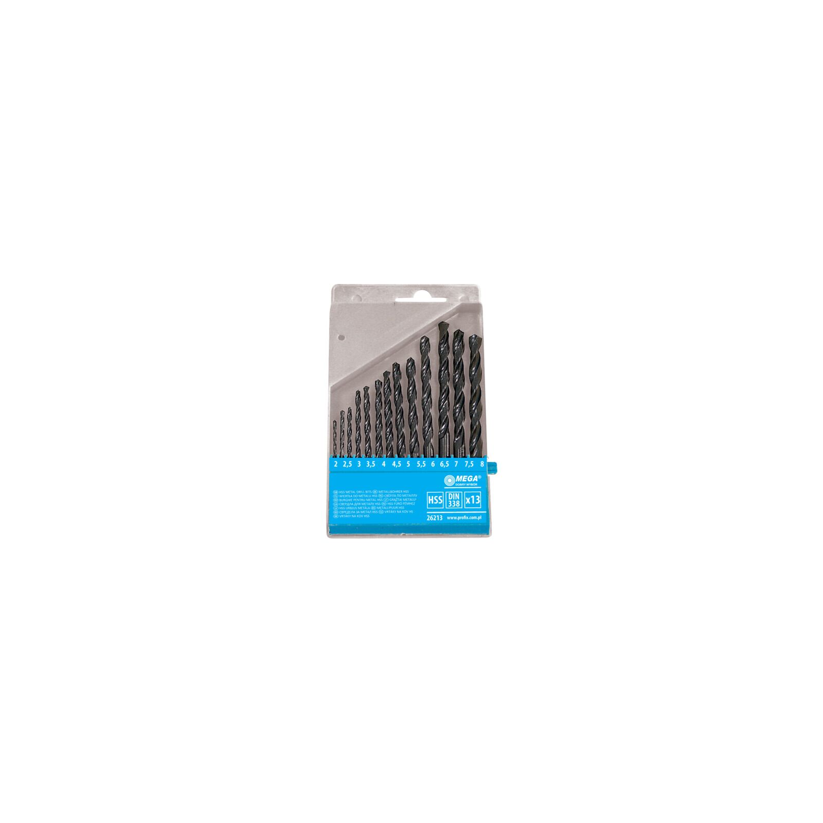 Metalo gręžimo rinkinys hss-r 1,5-6,5 mm 13gb