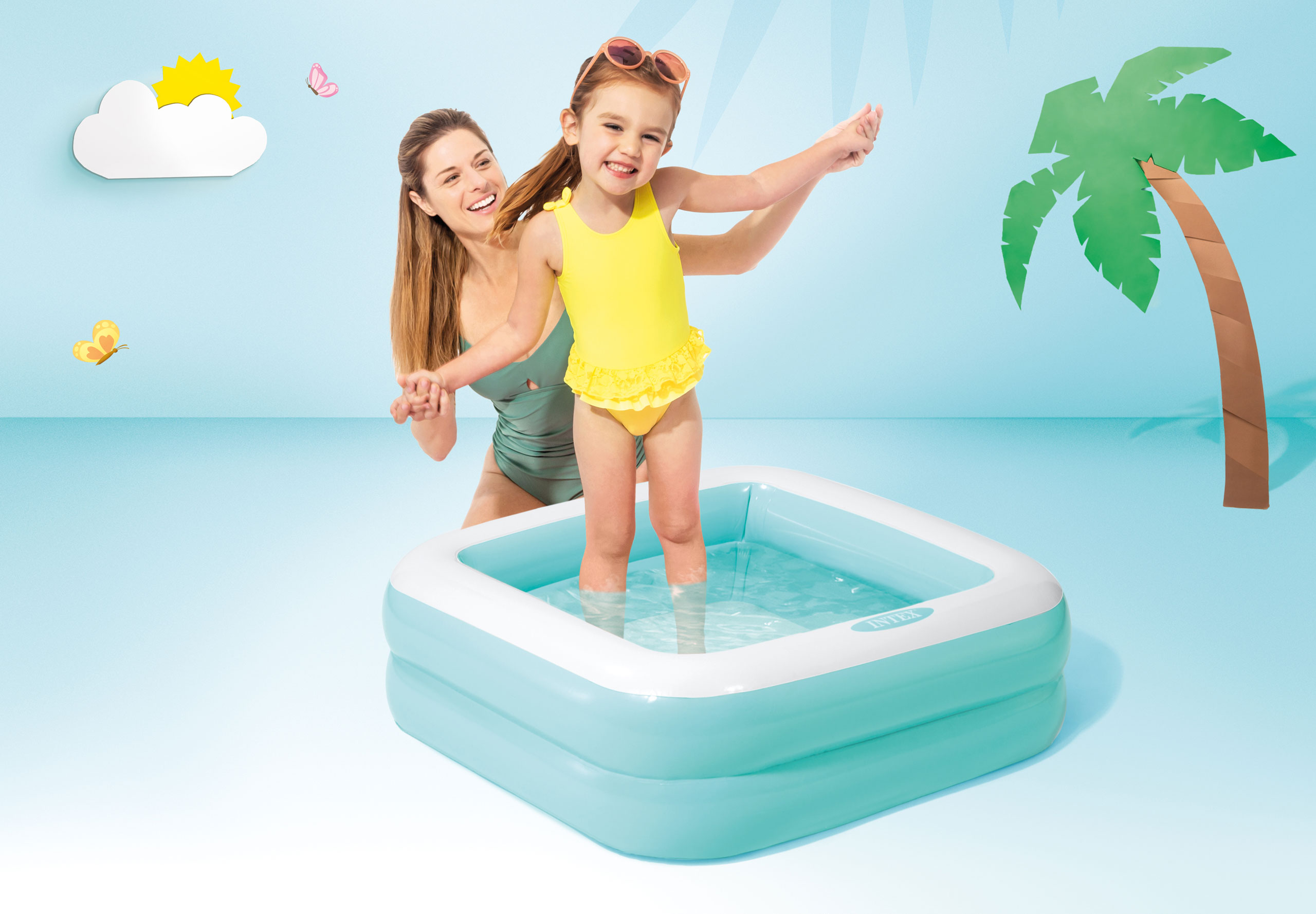 Pripučiamas vaikų baseinas intex 57100, mėlynas