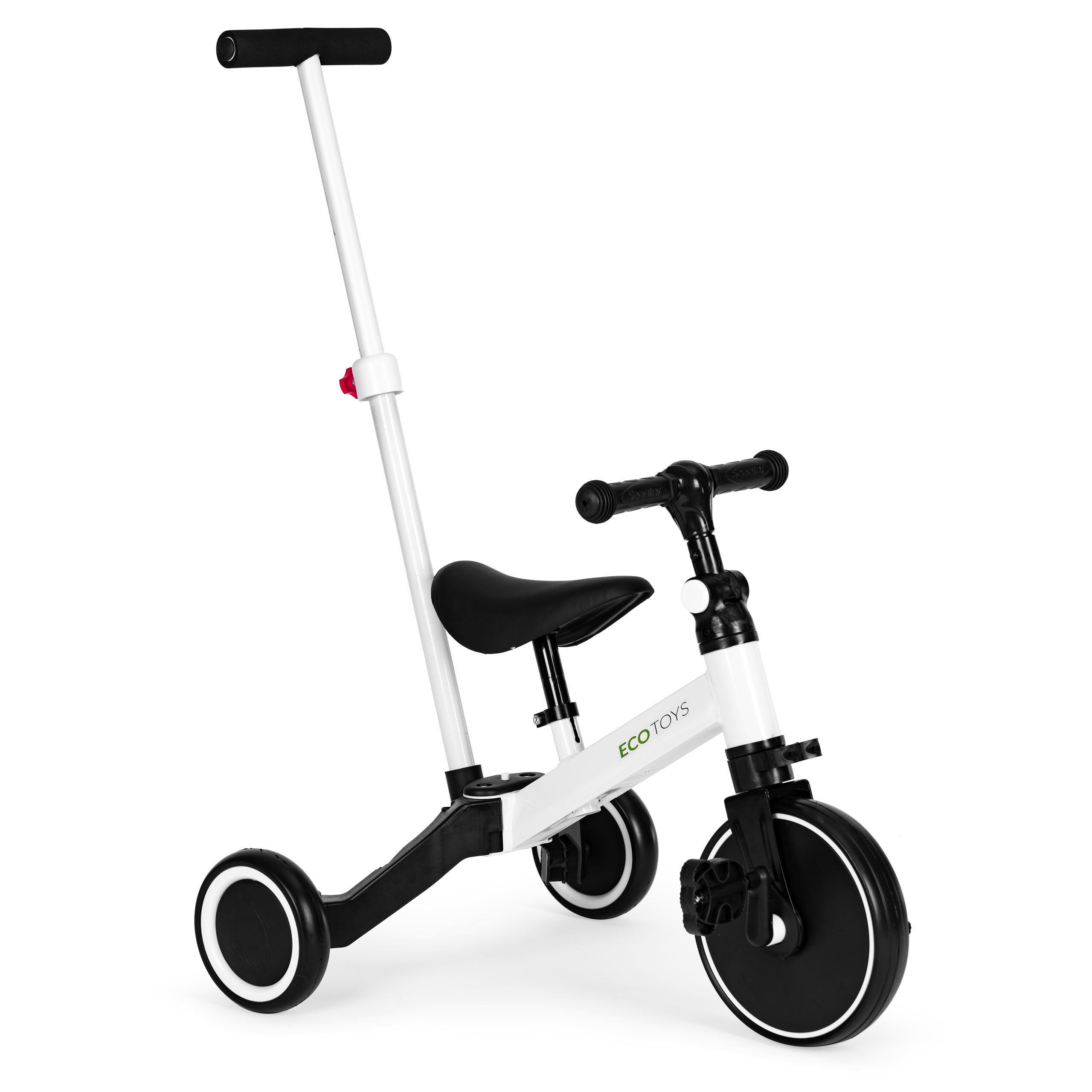 Daugiafunkcinis balansinis triratukas Ecotoys 2in1, baltas/juodas