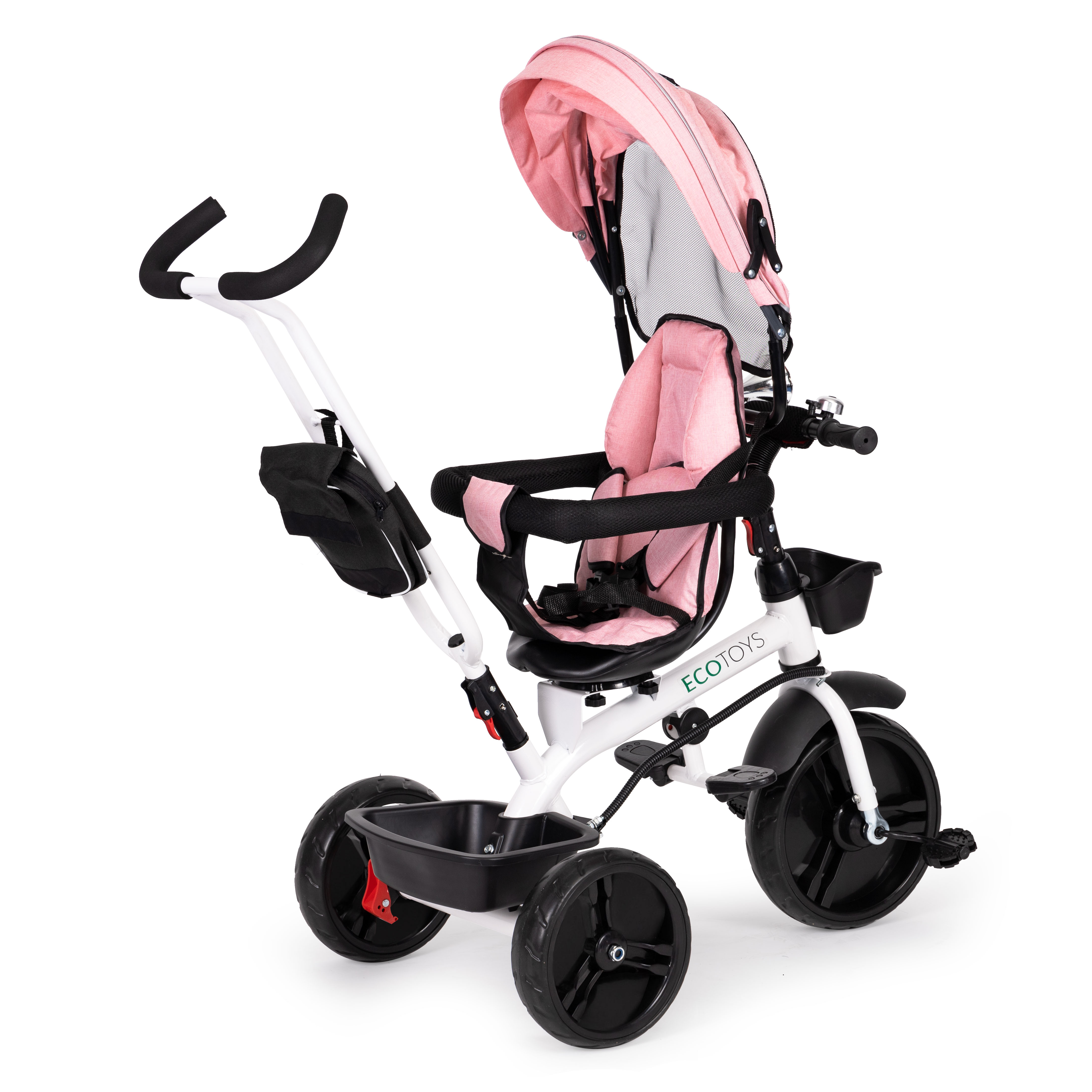 Ecotoys vaikiškas triratis su 360° besisukančia sėdyne