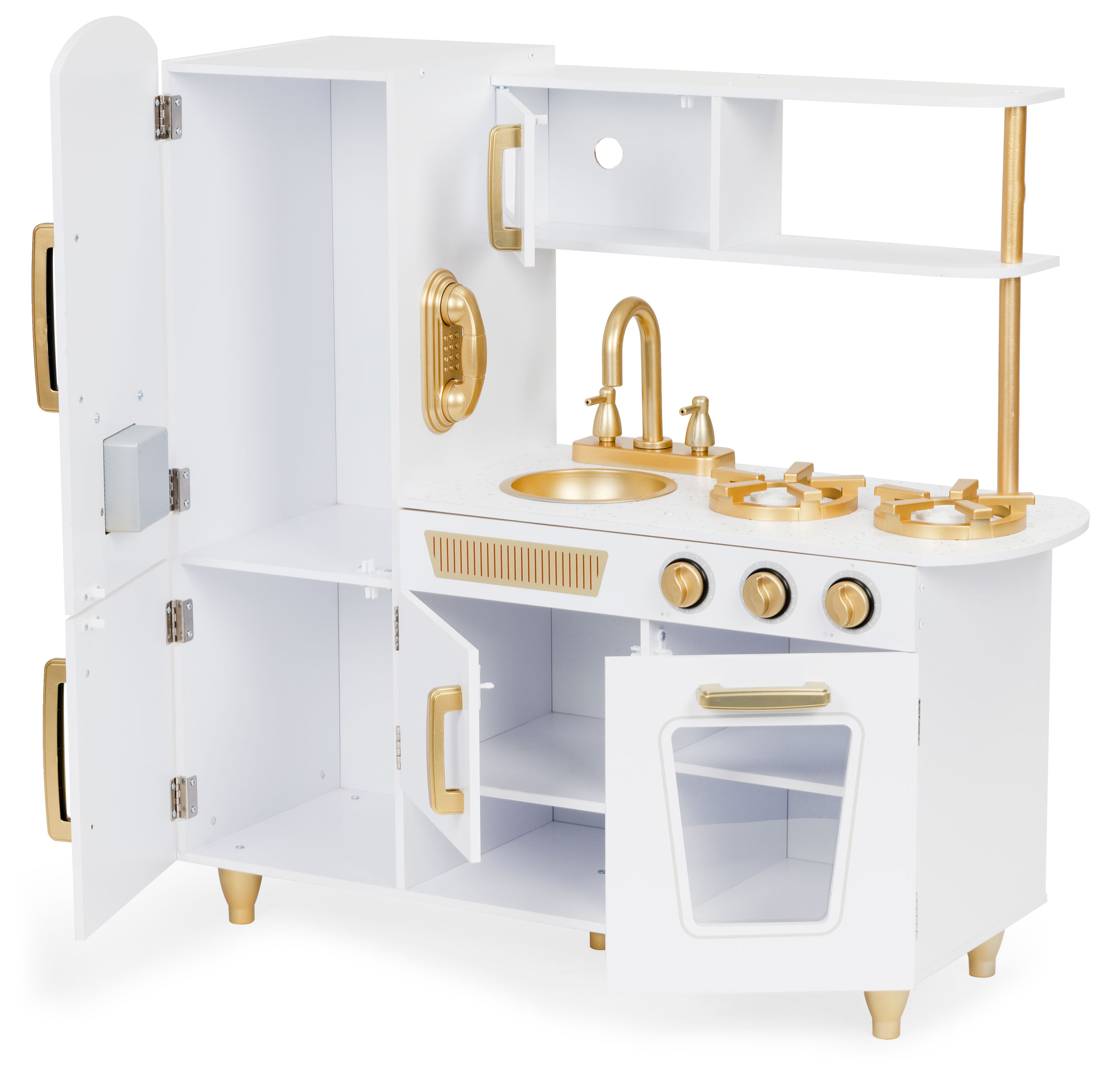 Medinė virtuvėlė su priedais ecotoys, 47267
