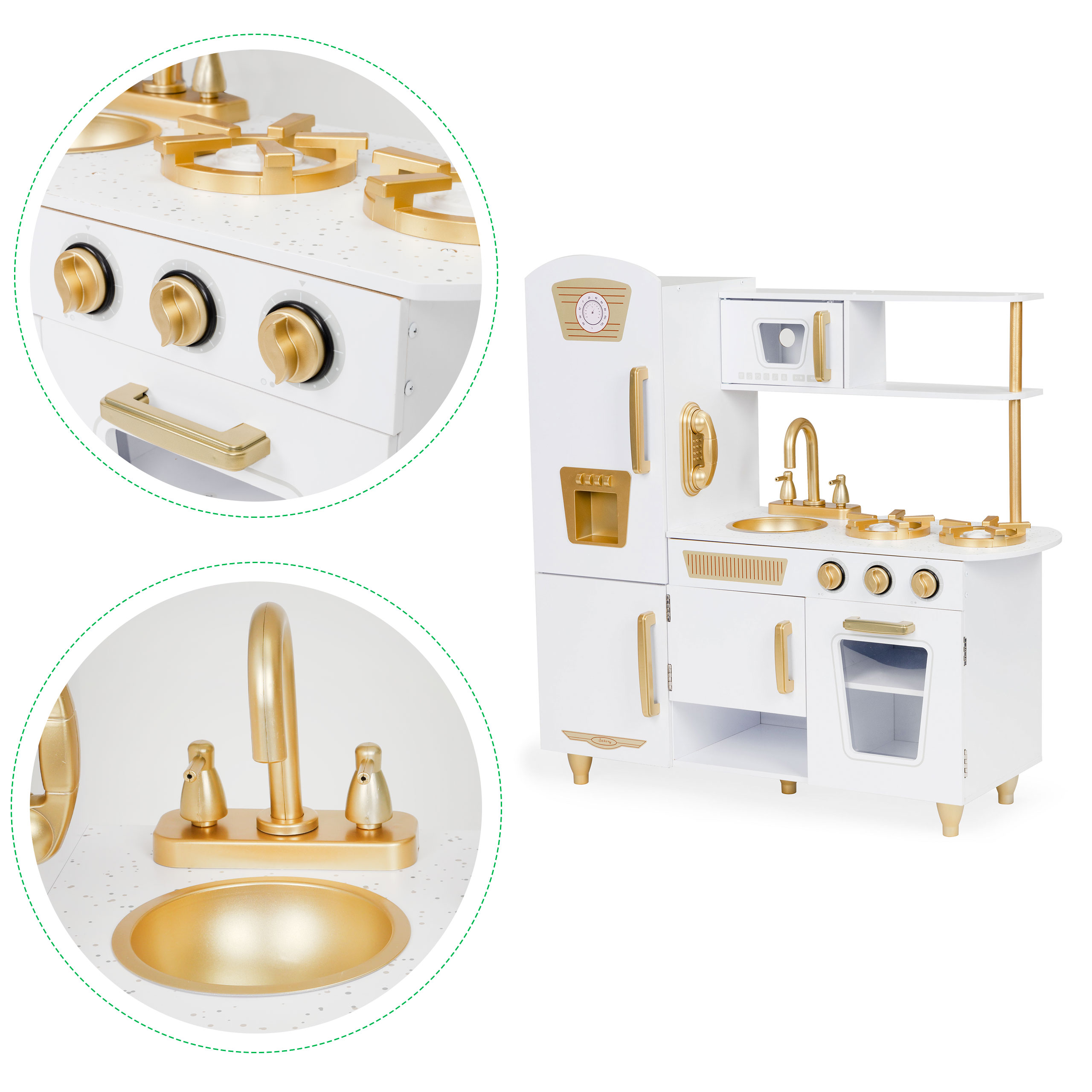 Medinė virtuvėlė su priedais ecotoys, 47267