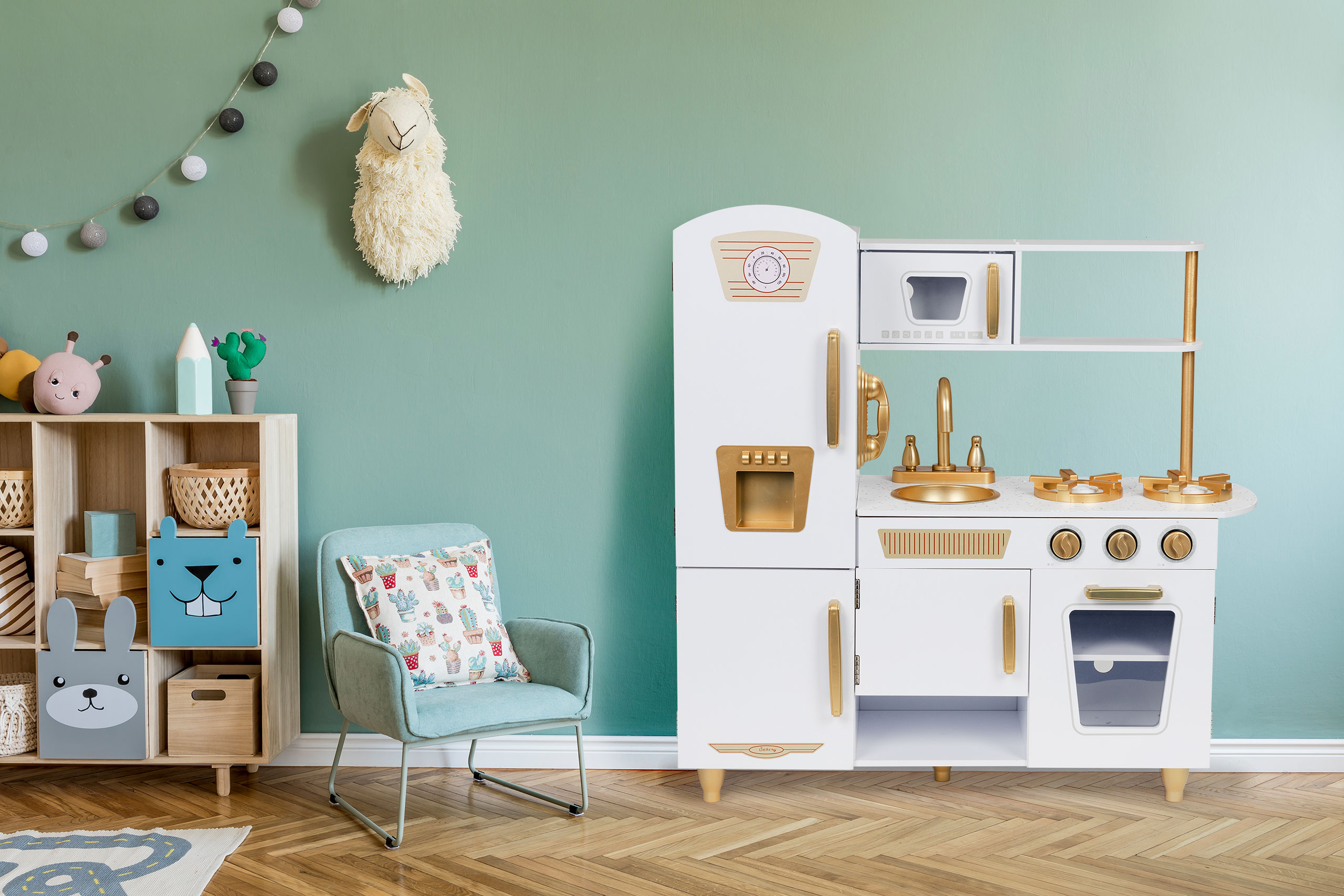 Medinė virtuvėlė su priedais ecotoys, 47267