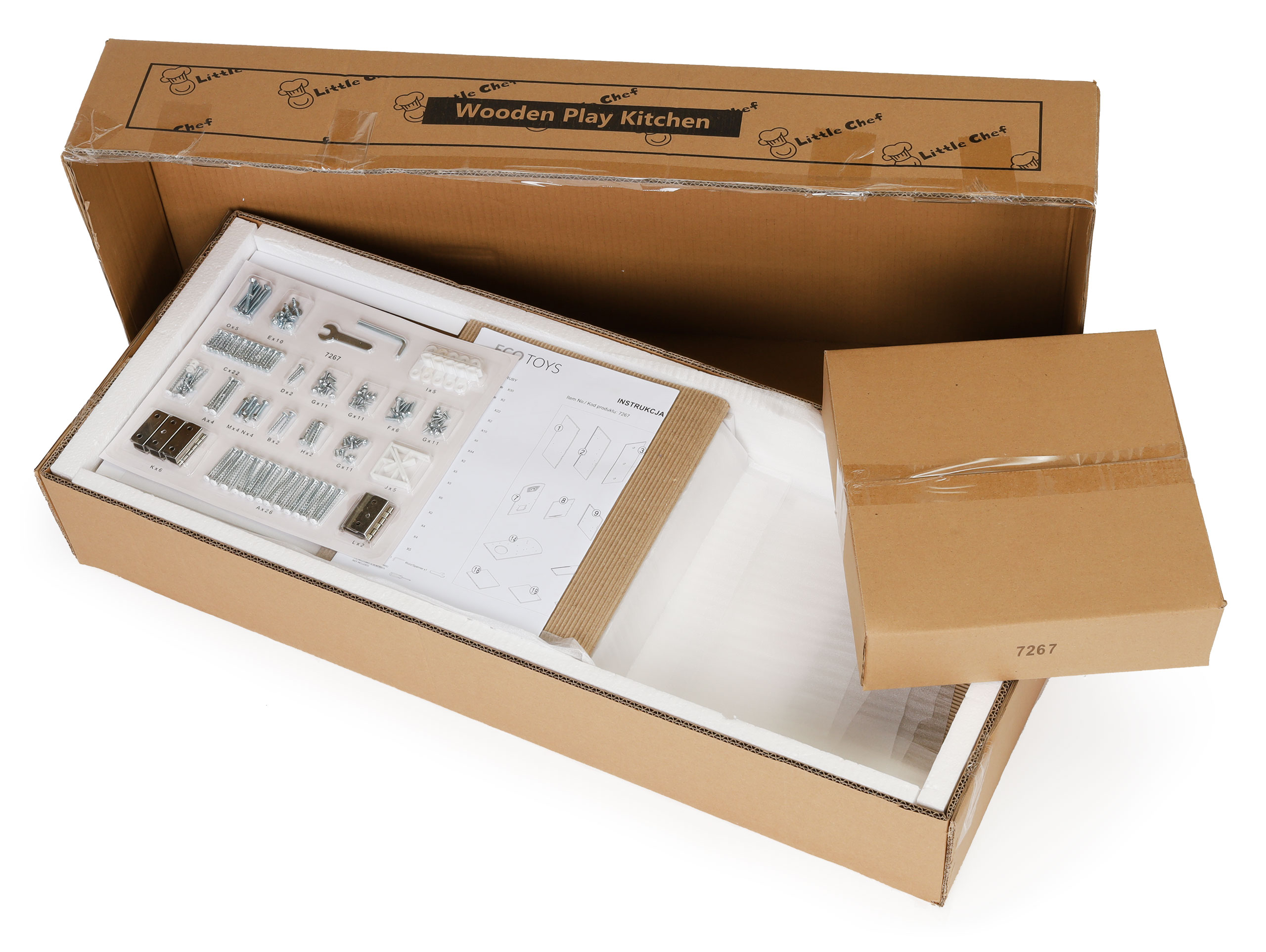 Medinė virtuvėlė su priedais ecotoys, 47267