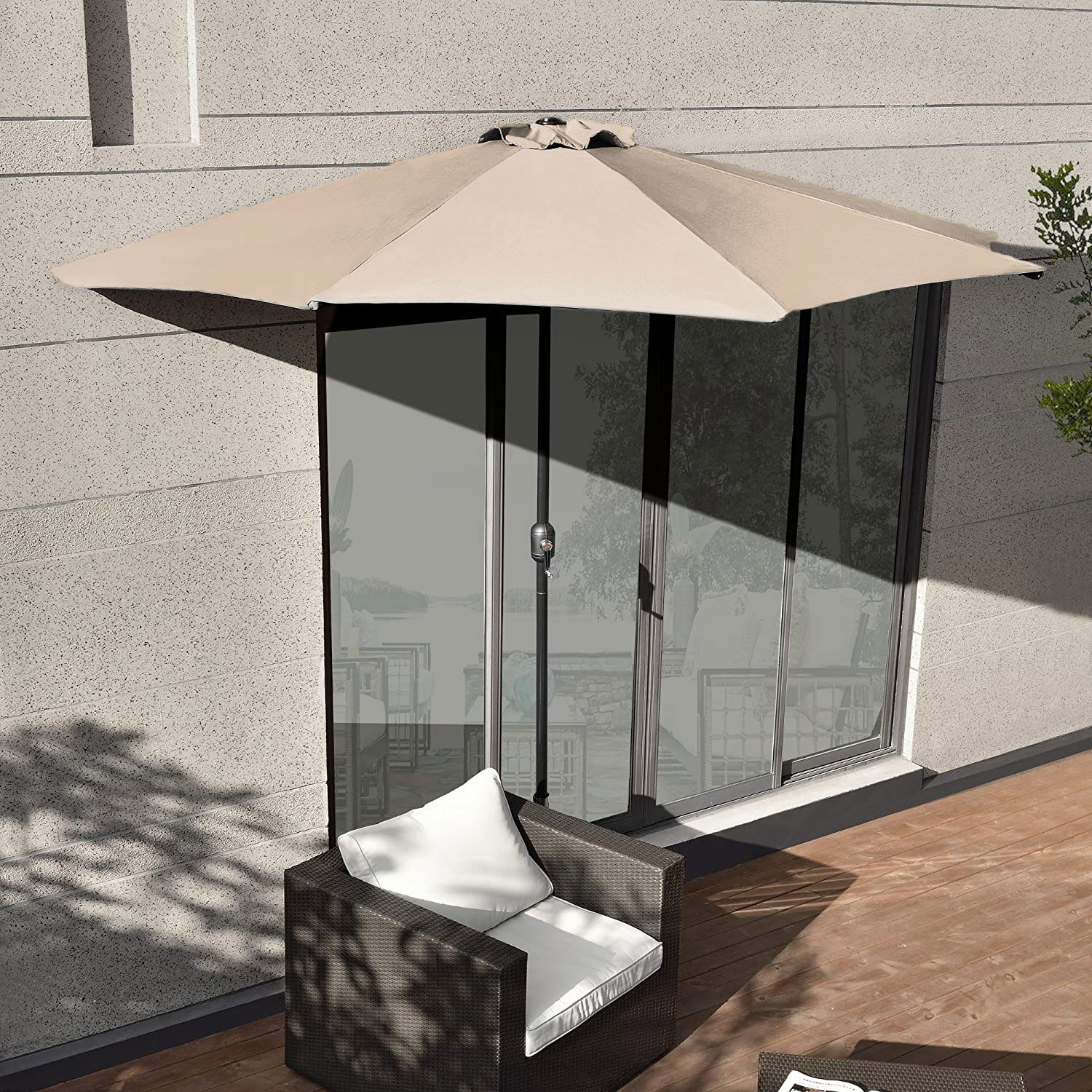 Pusinis skėtis 2.7 m beige