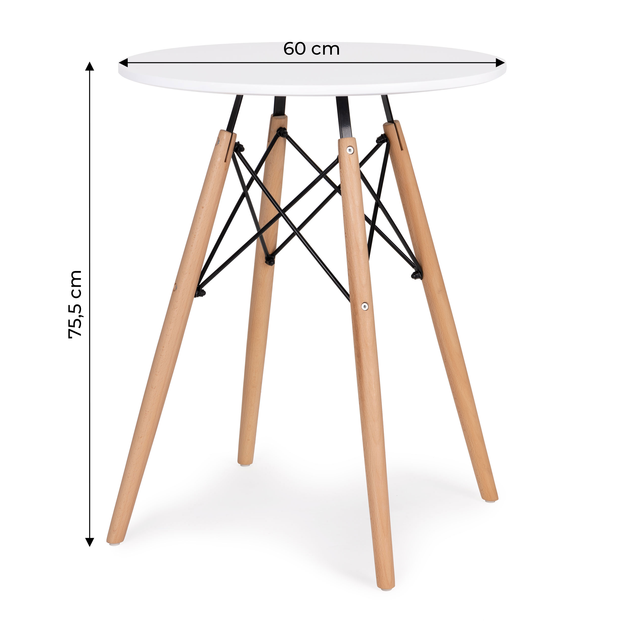 Stalas modernhome, rudas/baltas