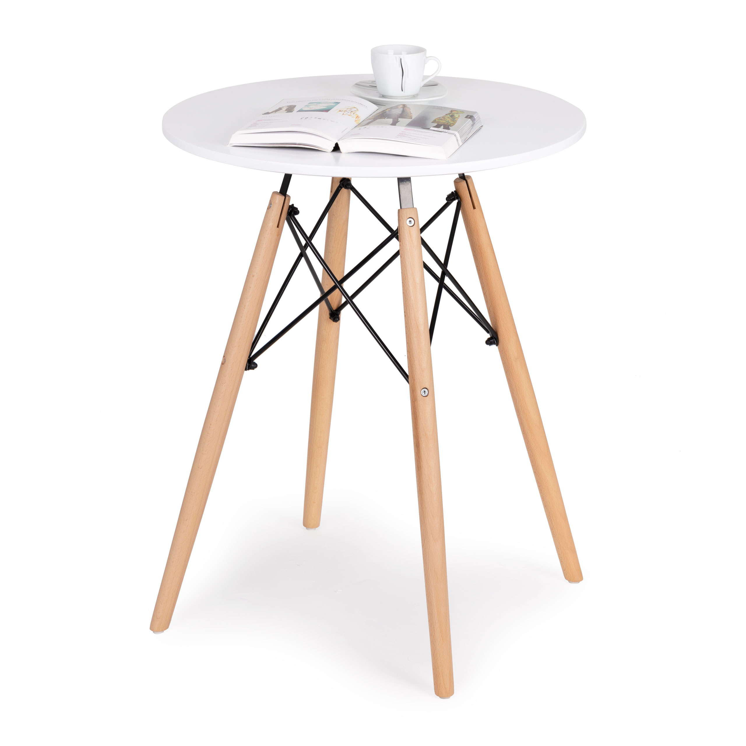 Stalas modernhome, rudas/baltas